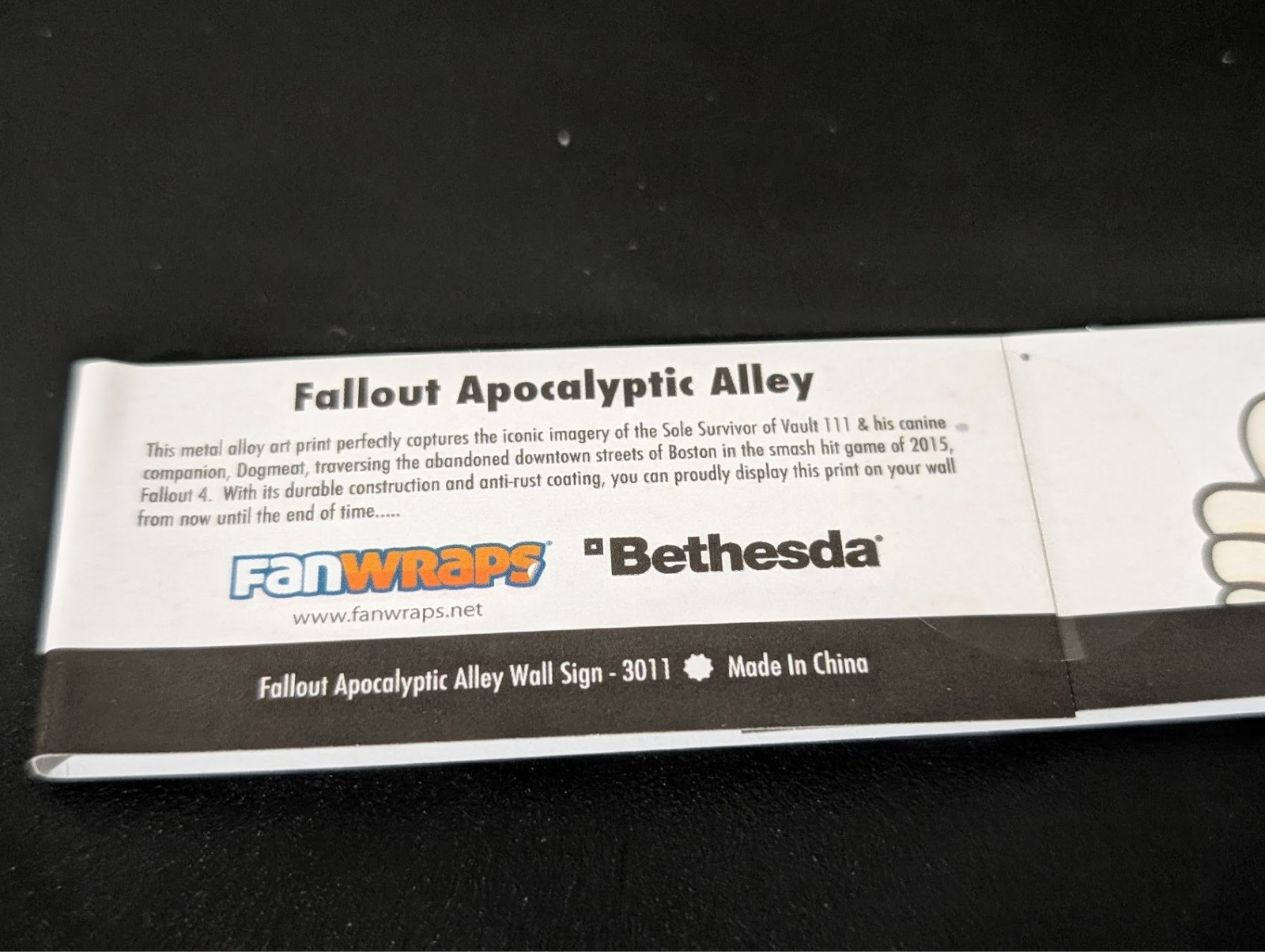[New] Fallout 4 Metal Art Print Loot Crate Gaming Exclusive April 2016 Bethesda