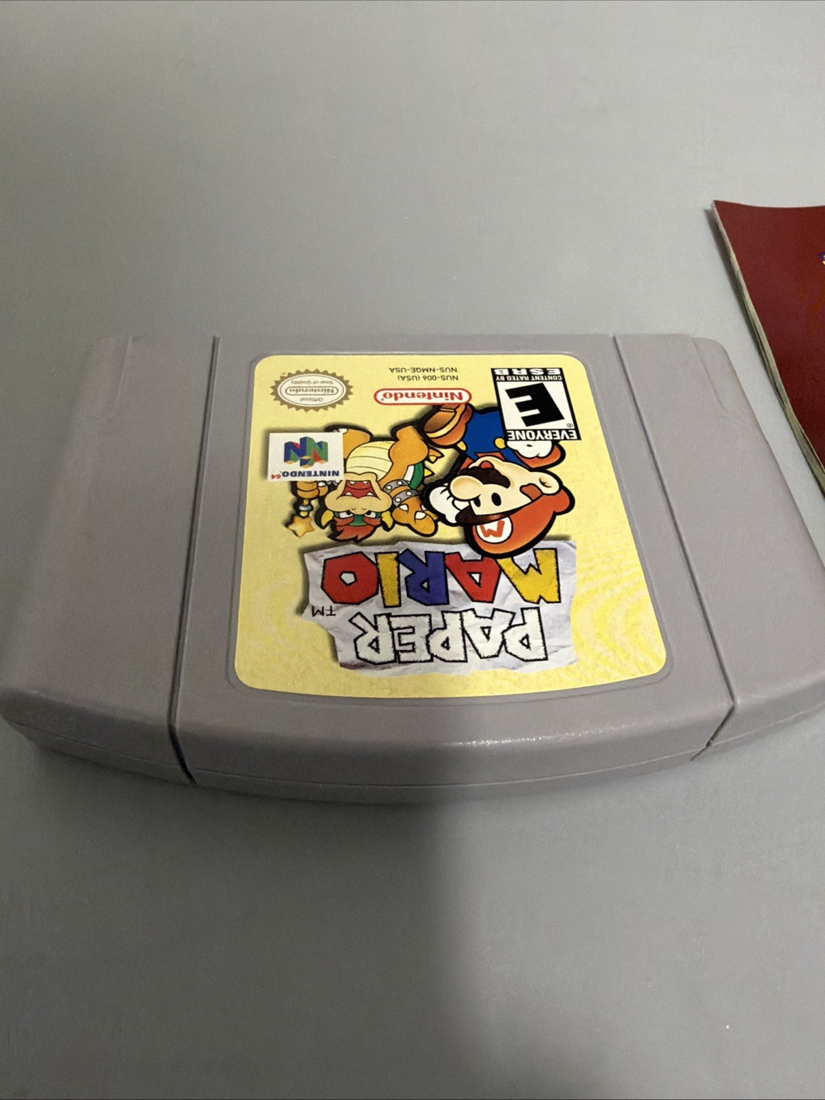Paper Mario Nintendo 64 2001 w/ Manual 100% Authentic *Tested* *GREAT LABEL*