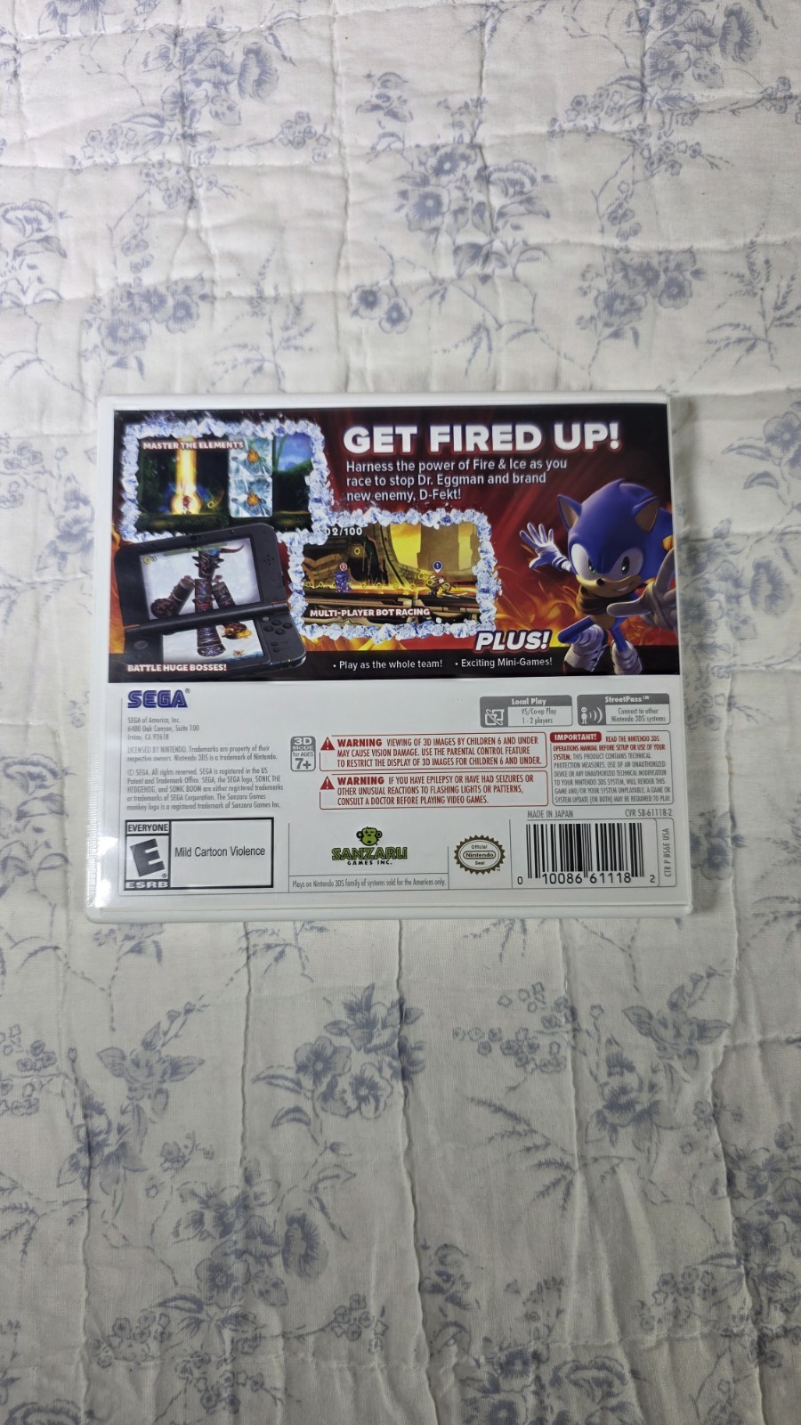 Sonic Boom: Fire & Ice (Nintendo 3DS, 2016)