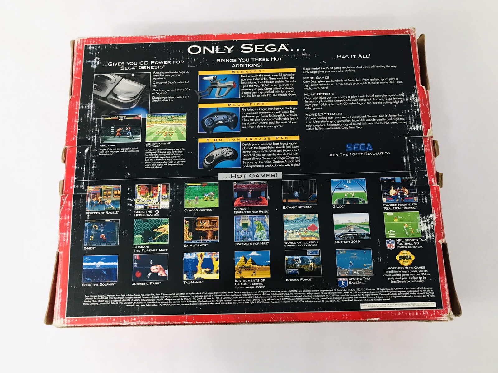 Model 2 Console MK-1631 Sega Genesis Console System with Games And Box!! Works!!