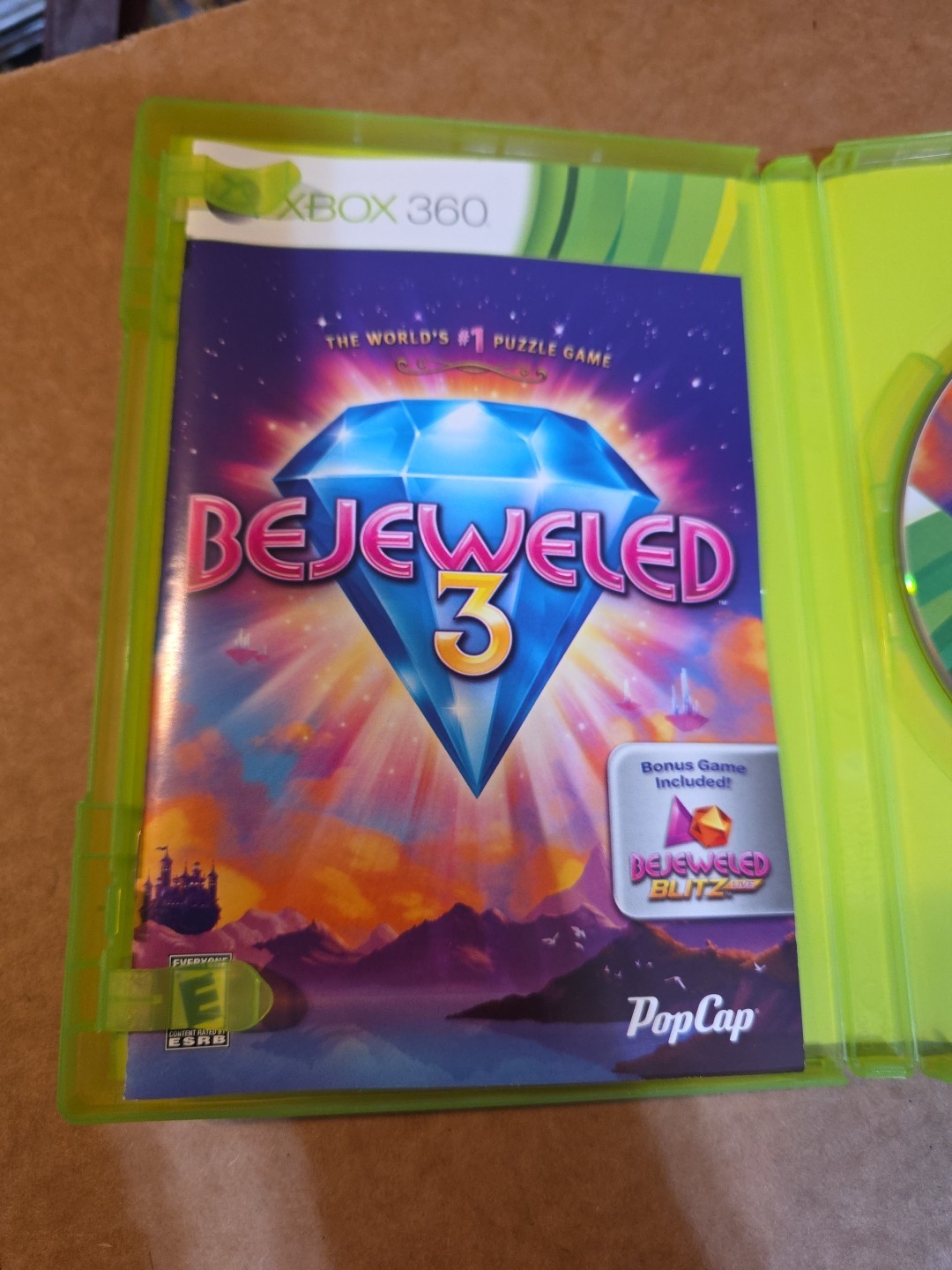New Xbox 360 Bejeweled 3 Authentic Pop Cap Games 2011