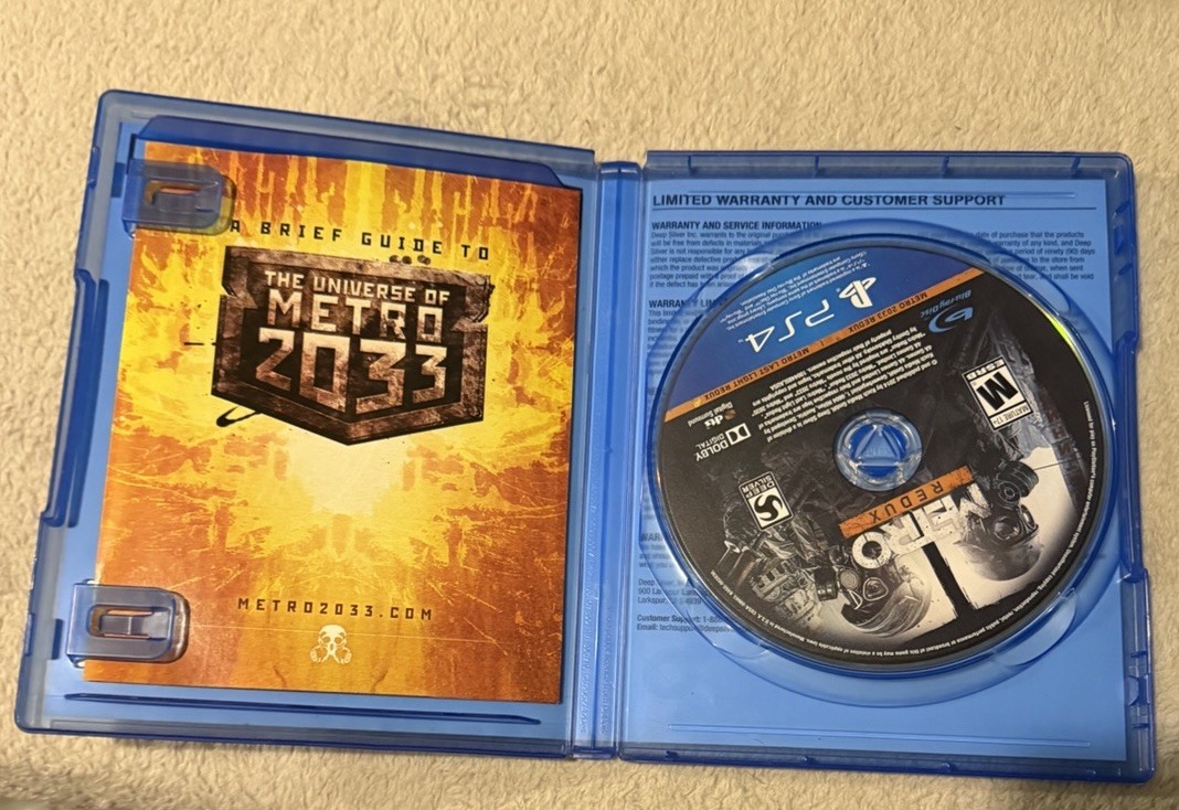Deep Silver Metro Redux PS4 Shooter Survival Horror NTSC-U/C M Manual