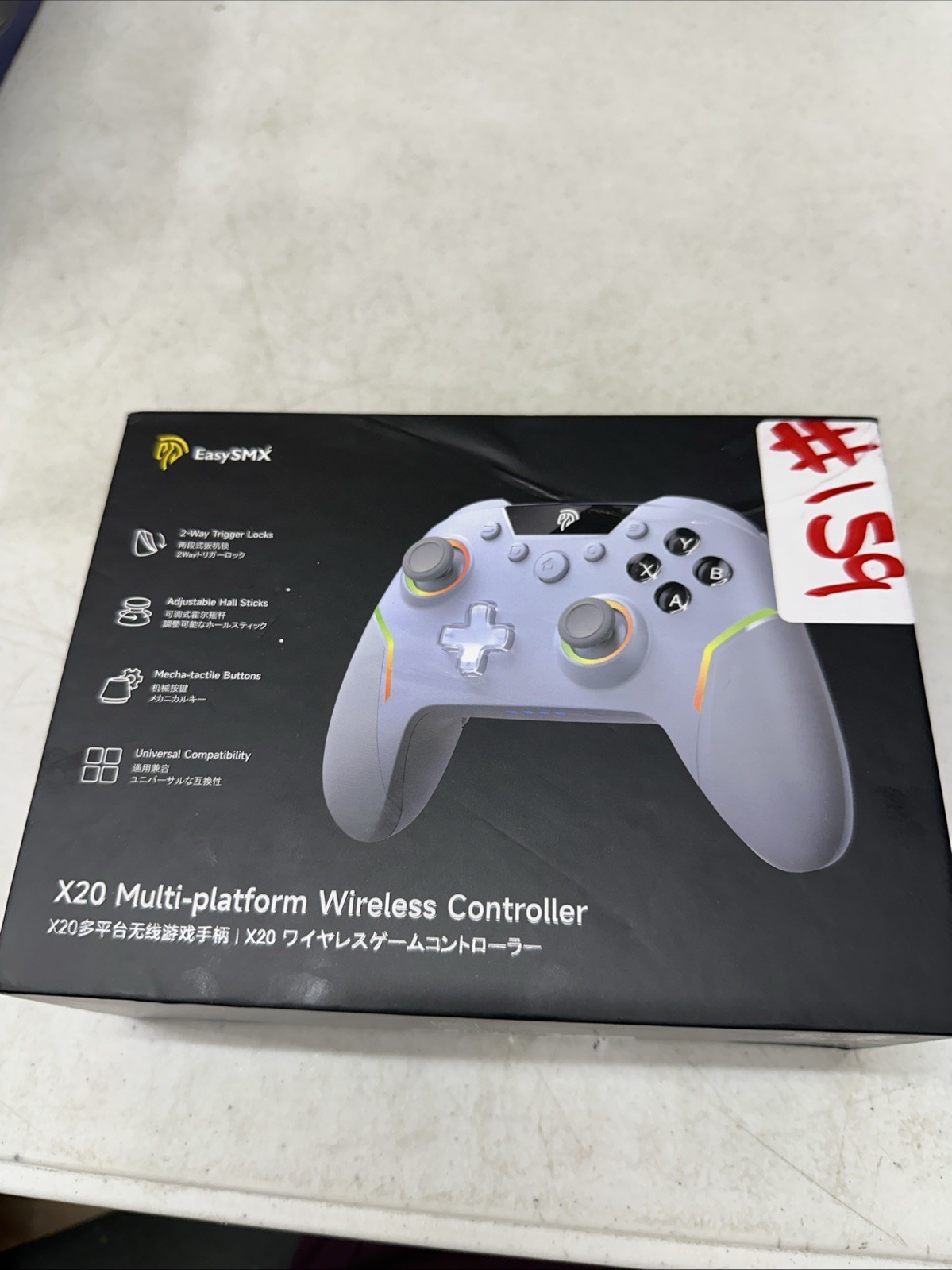 EasySMX X20 Wireless Gaming Controller RGB Backlit PC/Switch/Android/Steam iOS