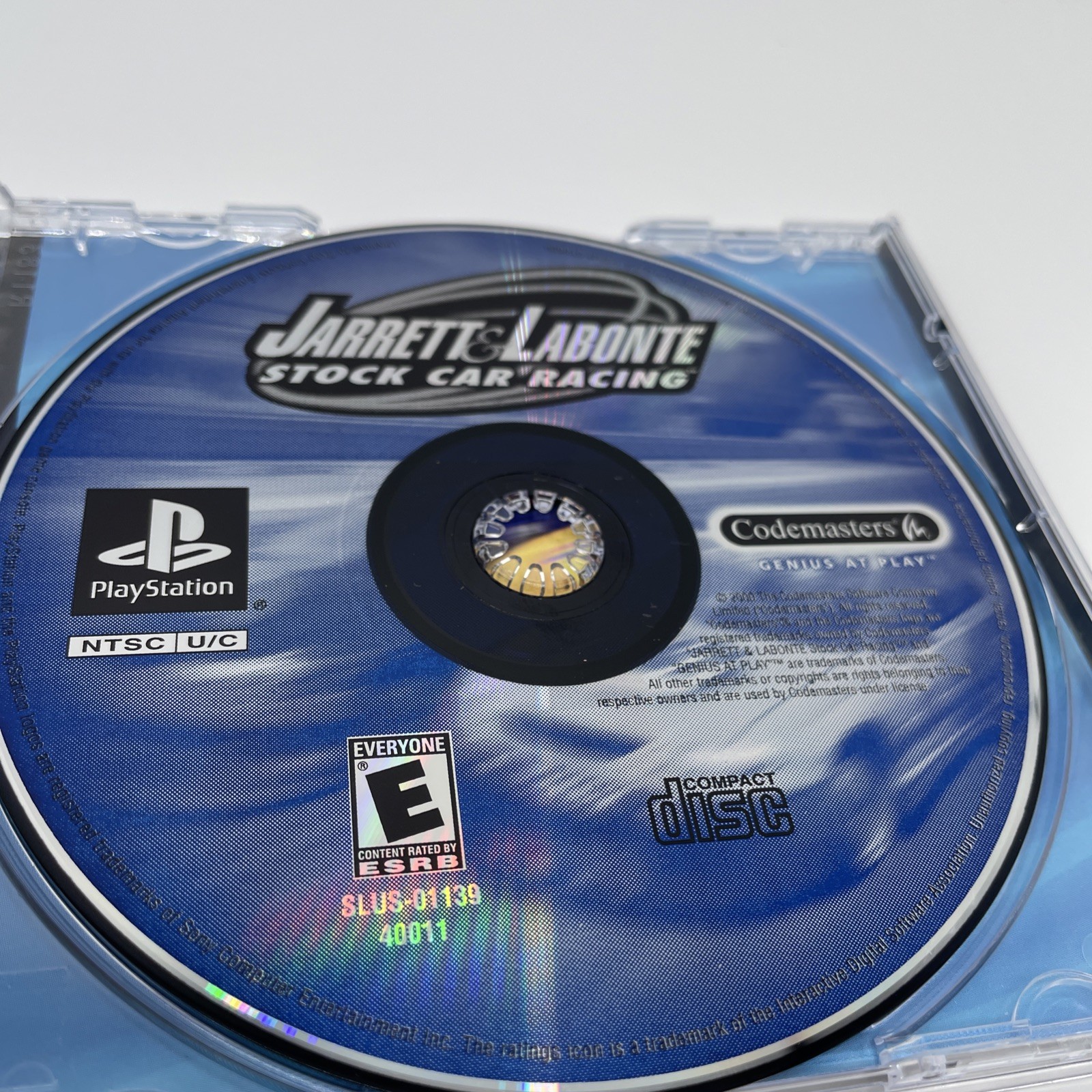 Jarrett & Labonte Stock Car Racing PS1 PlayStation 1 Complete CIB + Reg Card