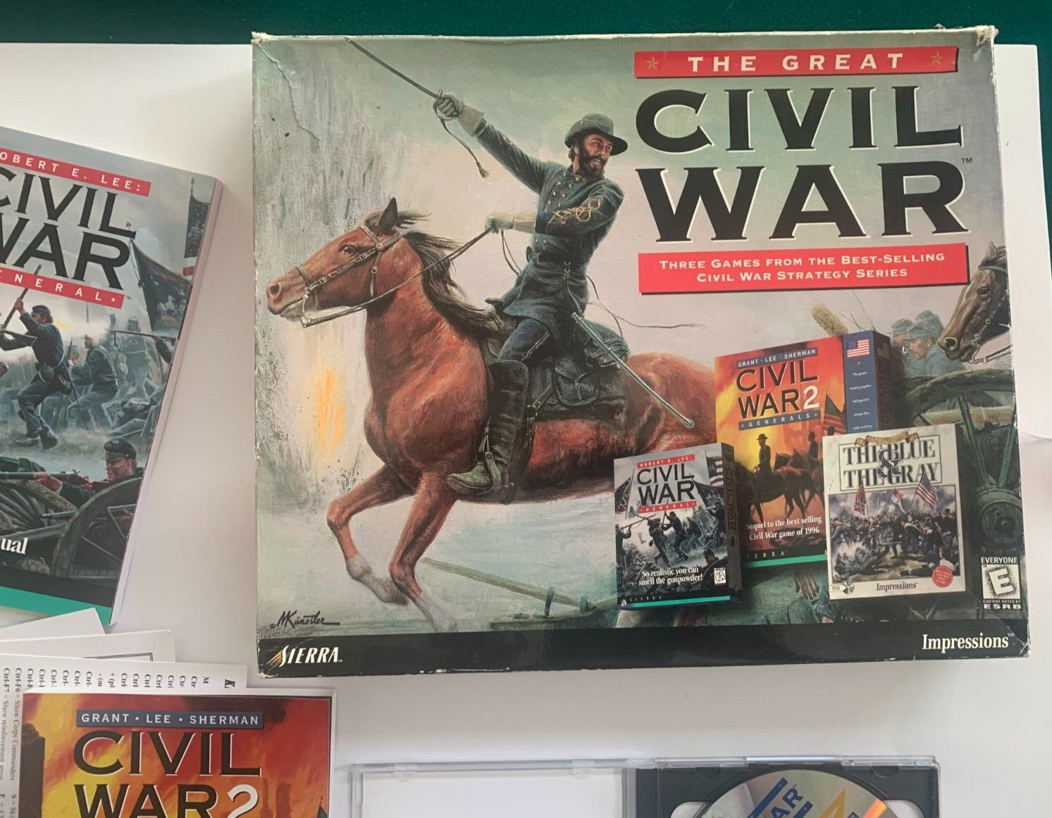 The Great Civil War – PC 2CD (Sierra, 1998) 3 Strategy Games Big Box w/ inserts