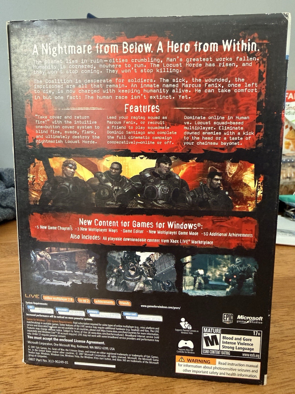 Gears of War PC 2007 SEALED with Slip Cover