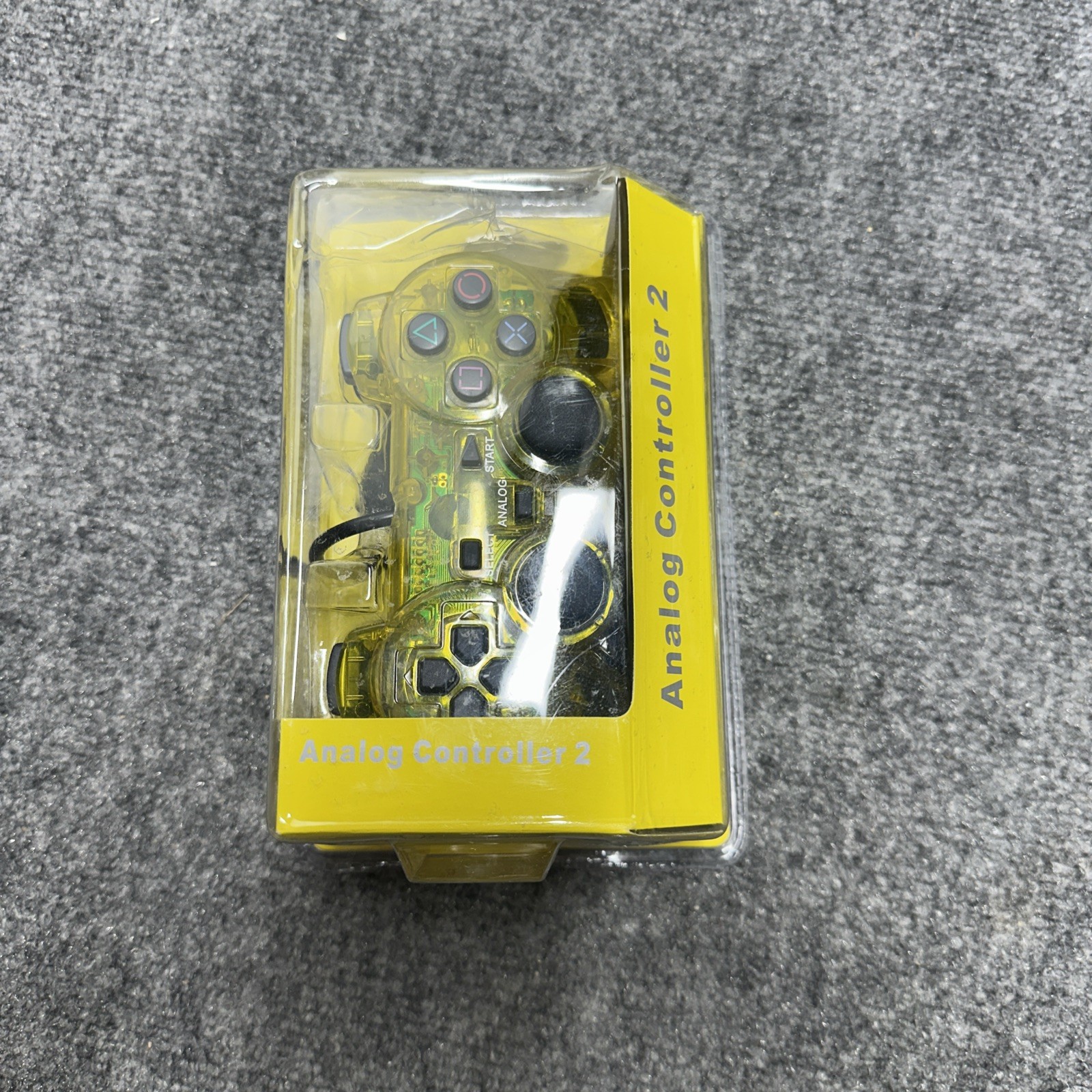 Playstation 2 Ps/2 Analog Gaming Controller Generic Wired · PS2 Clear Yellow