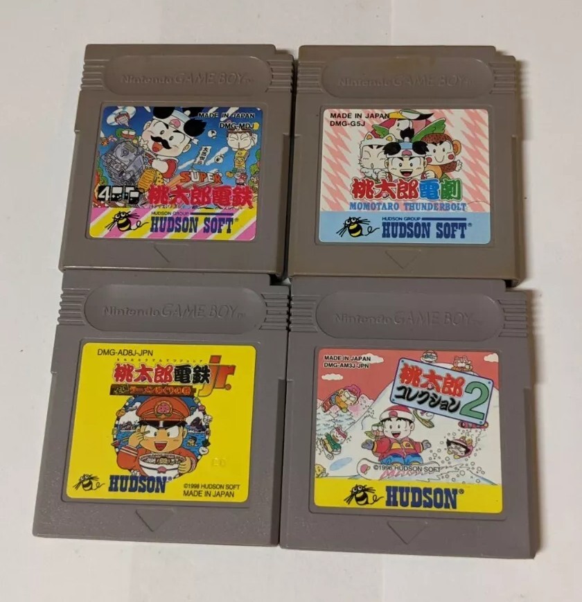 Nintendo Game Boy Lot of 4 – Peach Boy Momotarou Thunderbolt – BEcx37