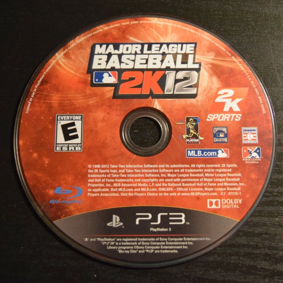 Major League Baseball MLB 2K12 PlayStation 3 PS3 Justin Verlander – Disc Only