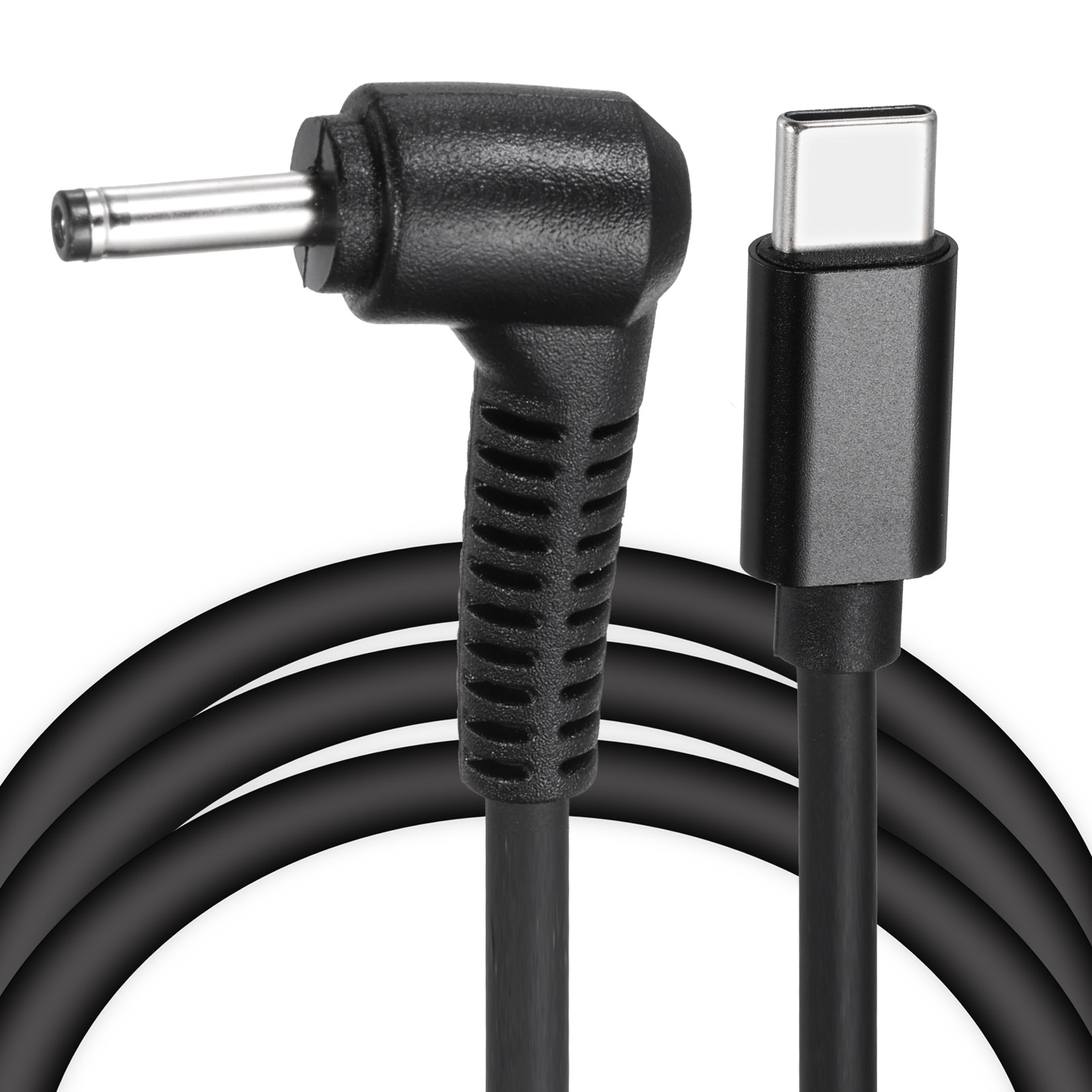 5FT USB C to DC PD Power Fast Charging Cable, 3.5mmx1.35mm 27W/9V(Black)