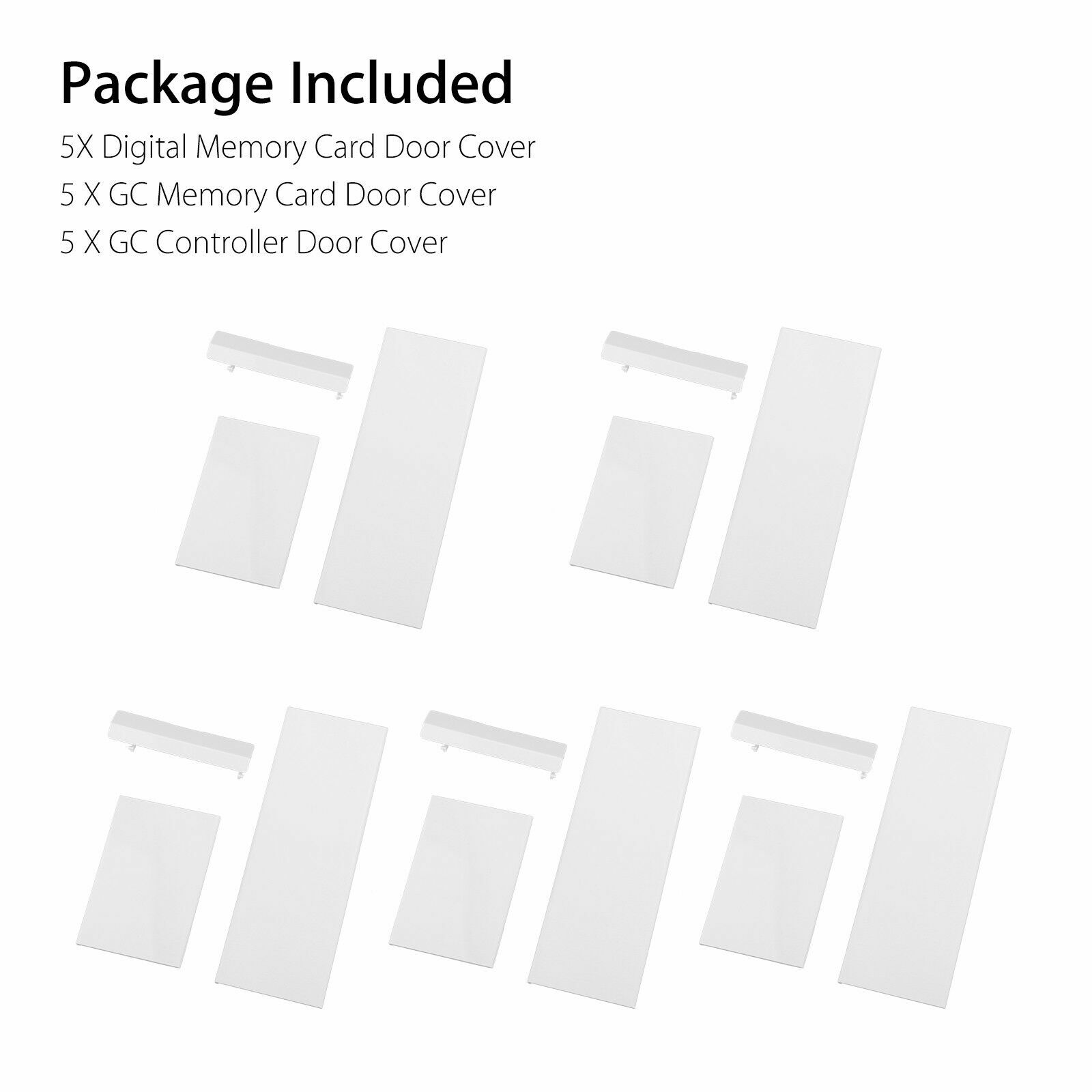 15Pcs Memory Card Door Slot Cover Lids Replacement for Nintendo Wii Game Console