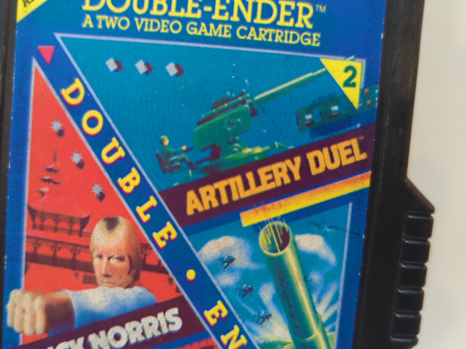 Artillery Duel & Chuck Norris Xonox Double Ender (Atari 2600, 1983) Cart tested.