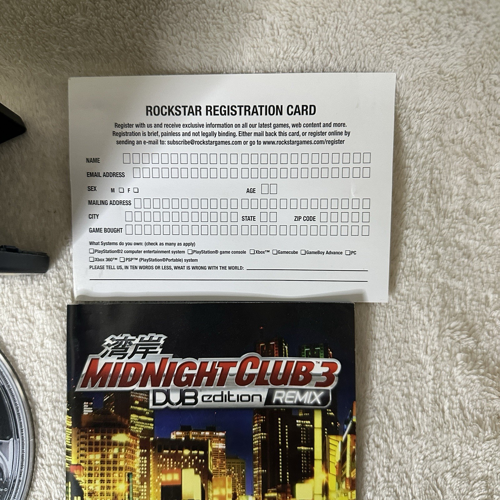 Midnight Club 3: DUB Edition Remix Sony PlayStation 2 PS2 Video Game
