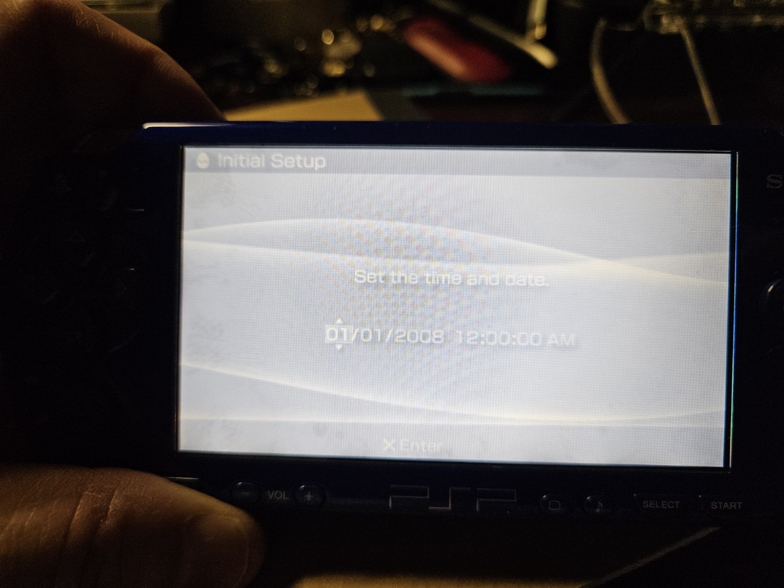 Sony PSP-2001 Metallic Blue Console Bundle OEM Charger Case 3 UMD Movies Tested