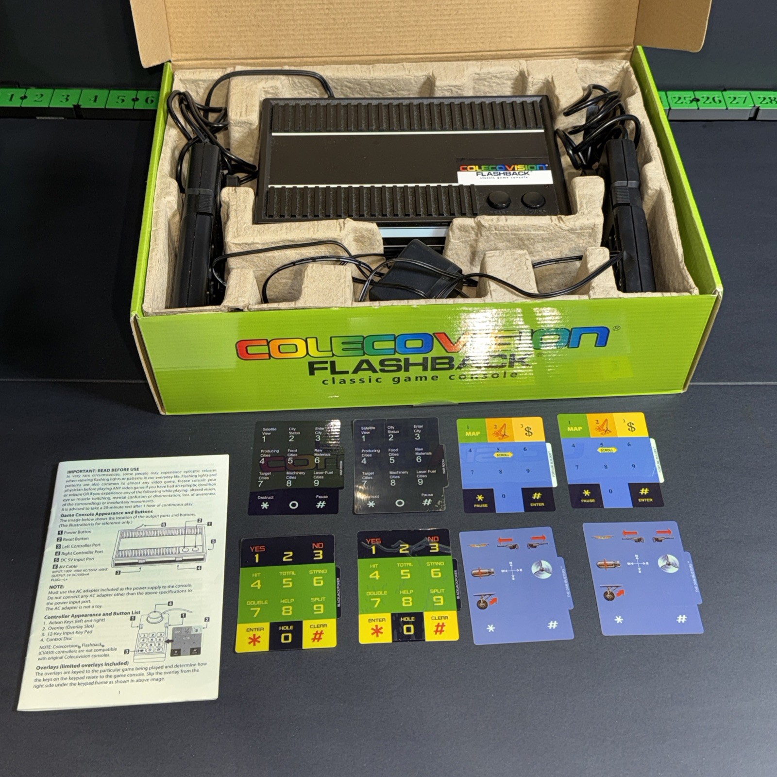 AtGames ColecoVision 32MB Black Game Console Open Box 60 Games Flashback Limited