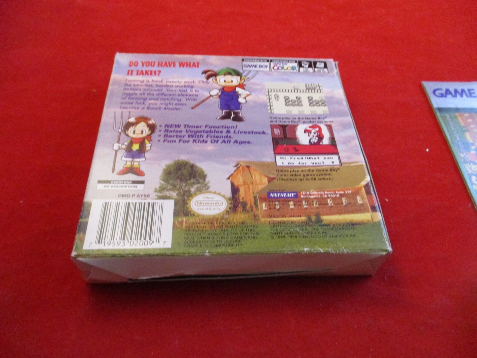 Harvest Moon GBC (Nintendo Game Boy Color, 1999) COMPLETE w/ Box manual game