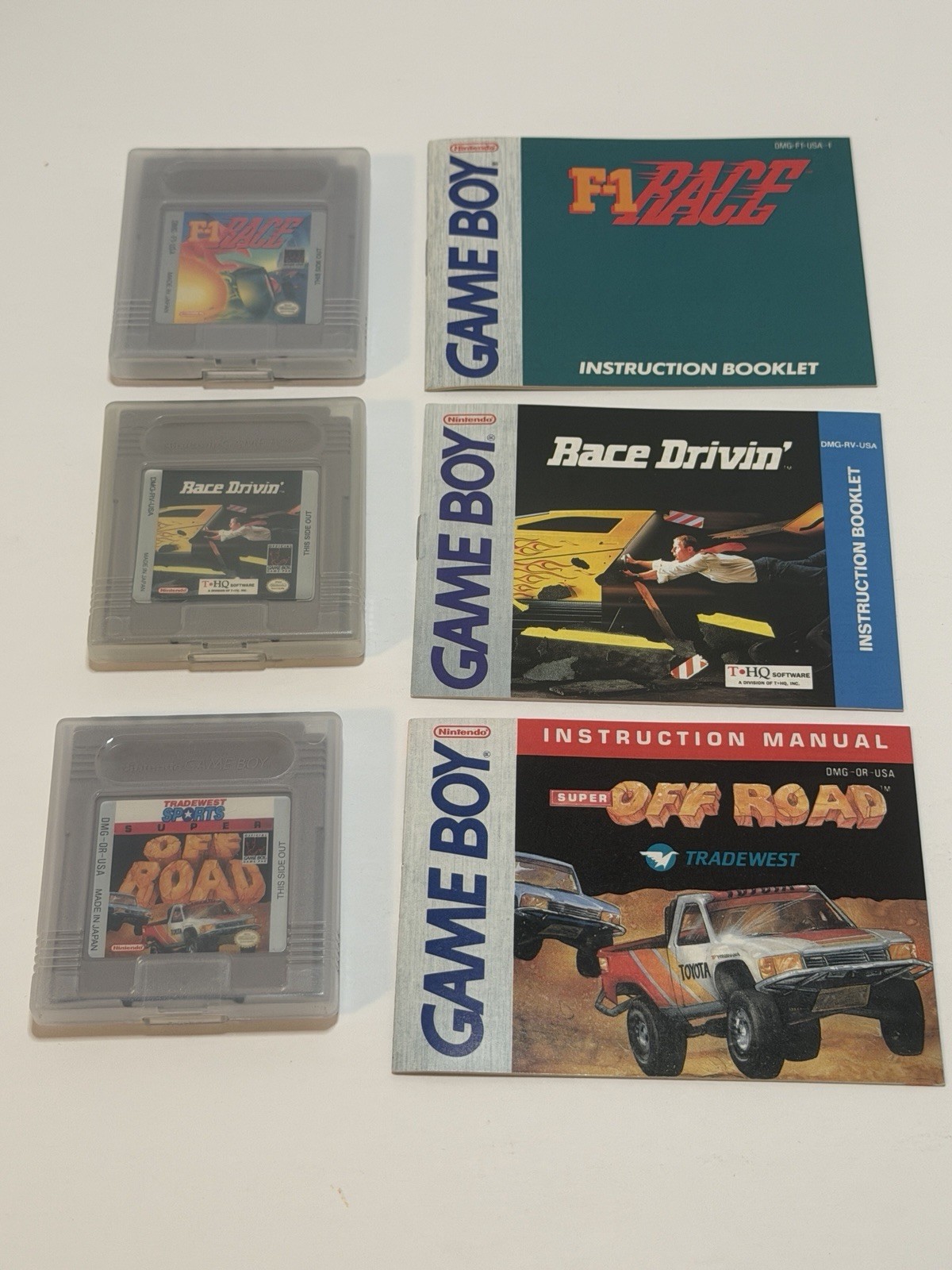 Lot Of 8 Gameboy Game Game & Watch, Monopoly Super Off Road Chase Hq Race Drivin