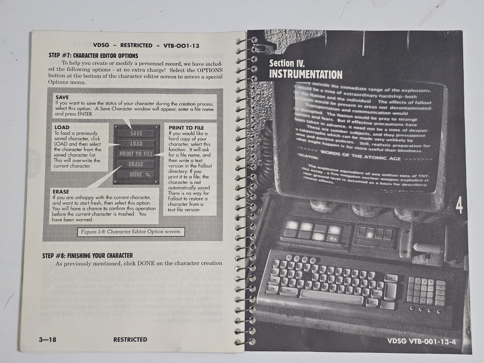 Fallout 1 Vault Dweller’s Survival Guide Original 1997 VDSG VTB-001-13