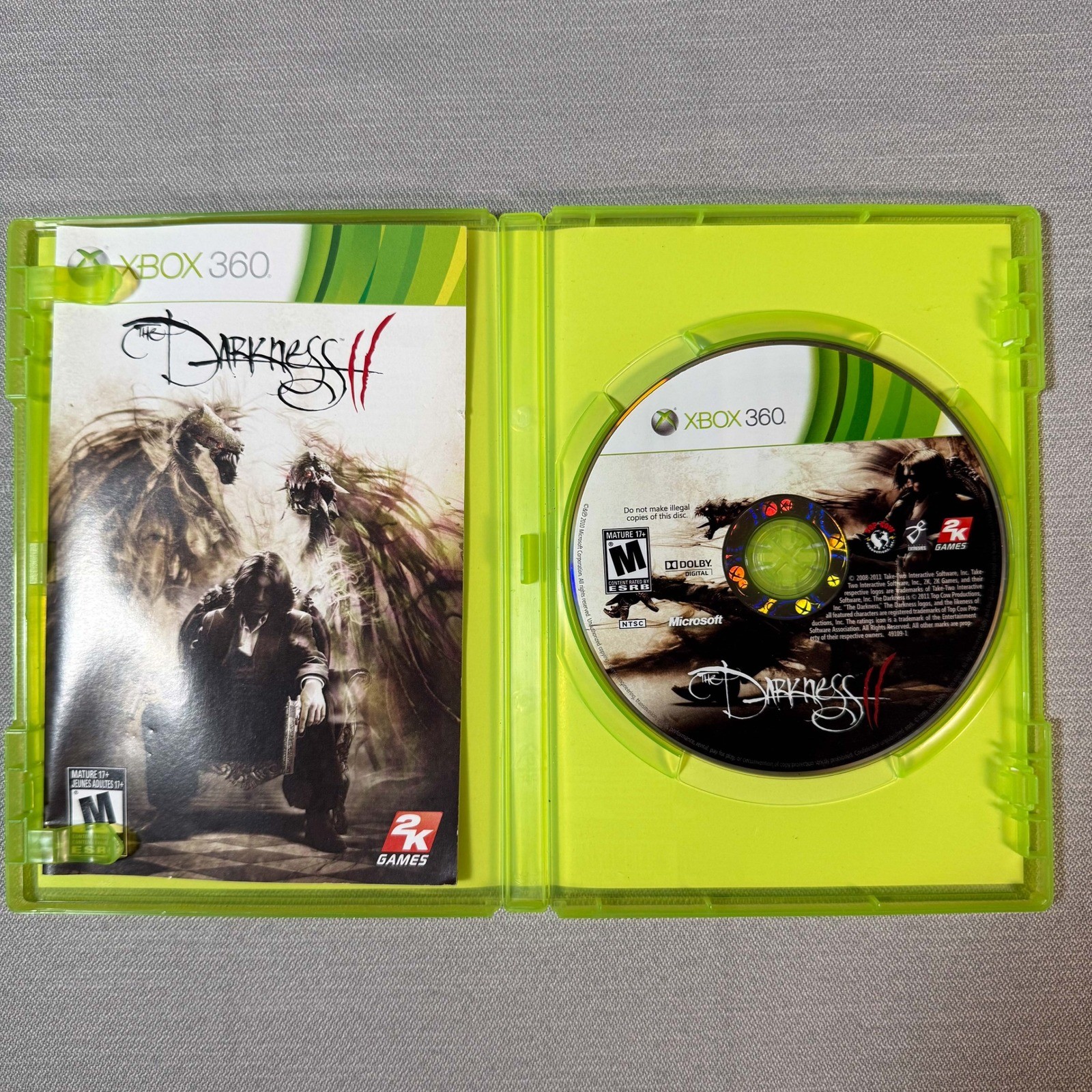 The Darkness II Limited Edition Xbox 360 2K Games Horror Action Shooter CIB