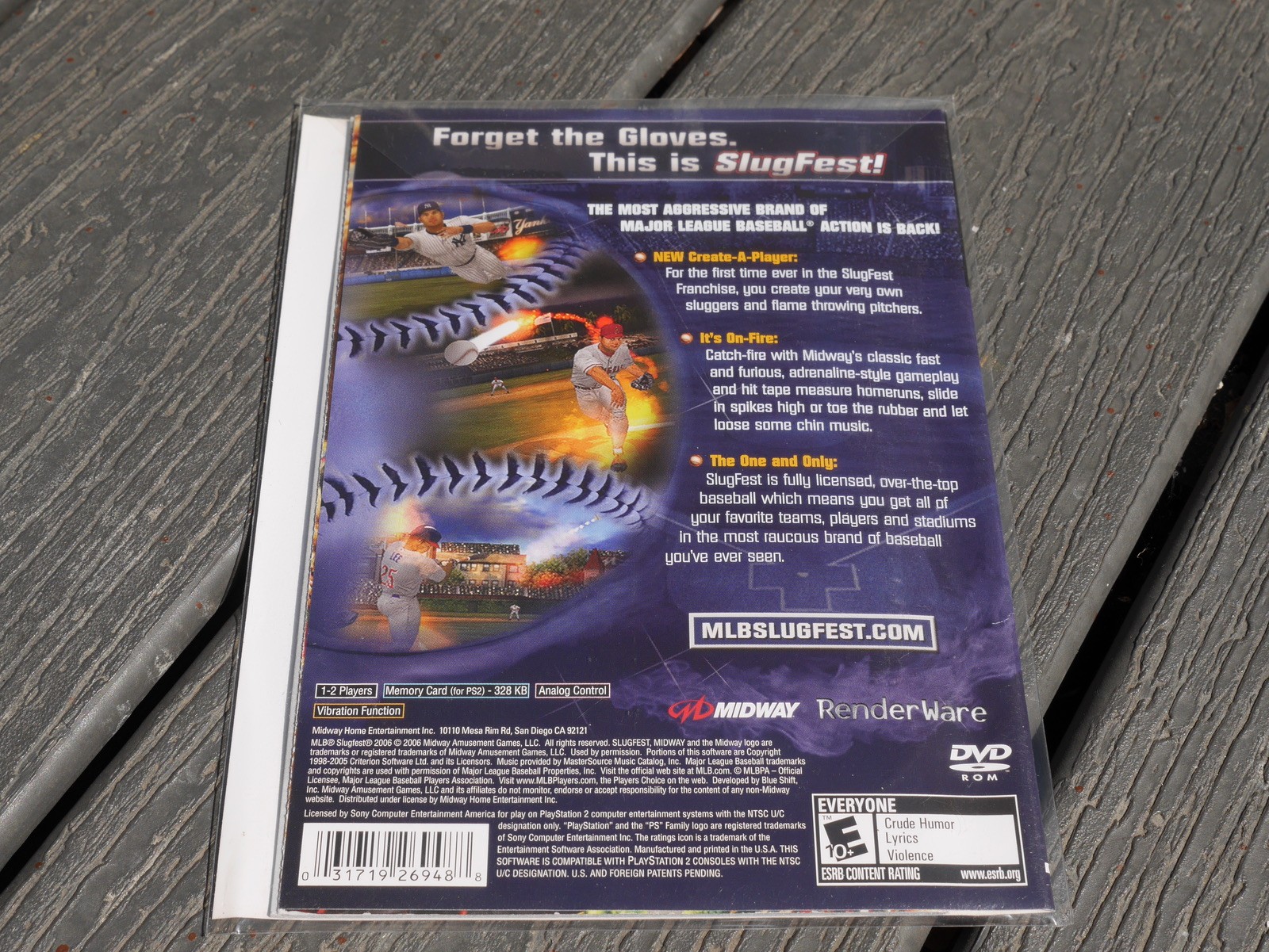 MLB SlugFest 2006 PS2 Game Disc Manual Art No Case Tested Working PlayStation