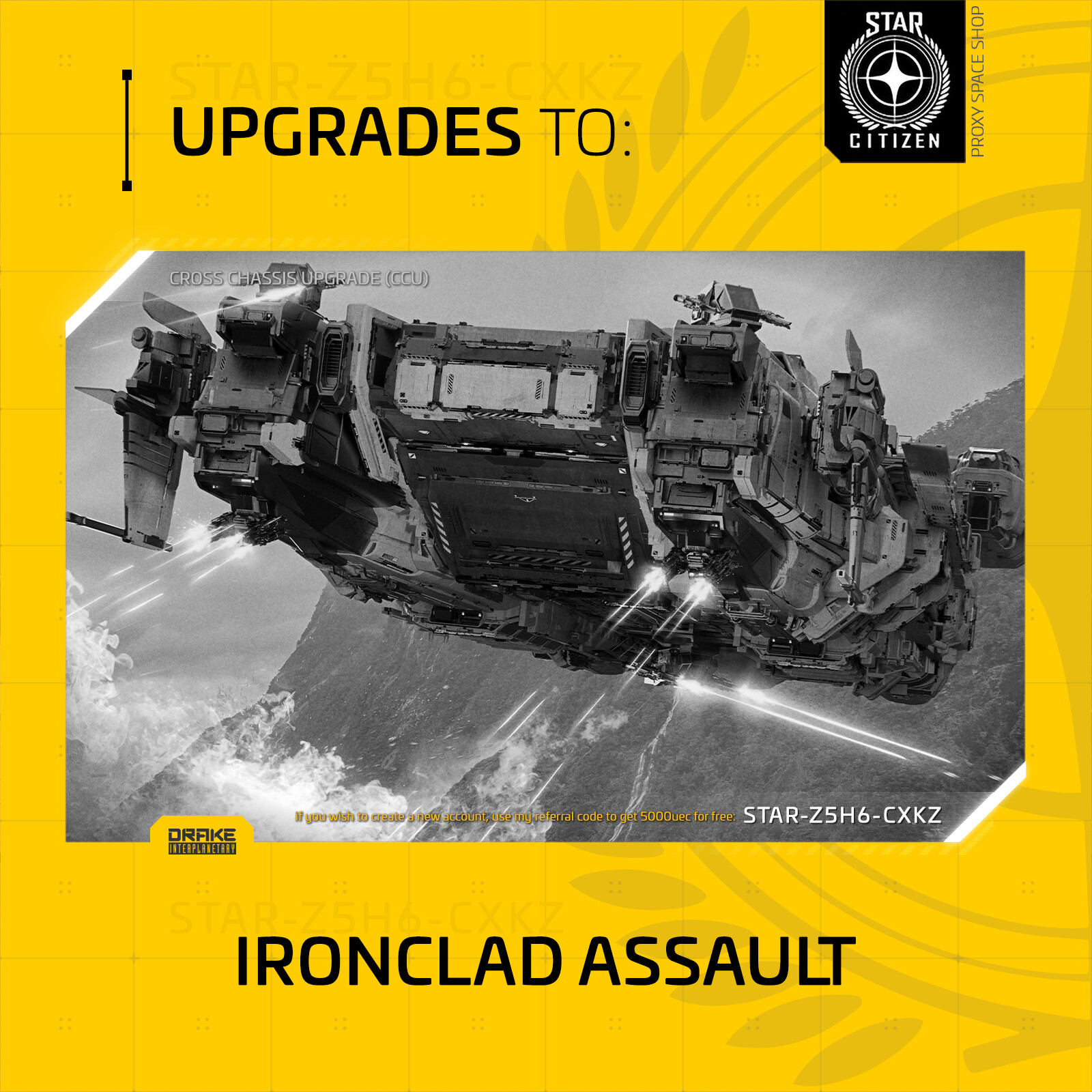 Star Citizen – DRAKE IRONCLAD ASSAULT – UPGRADE – (CCU)