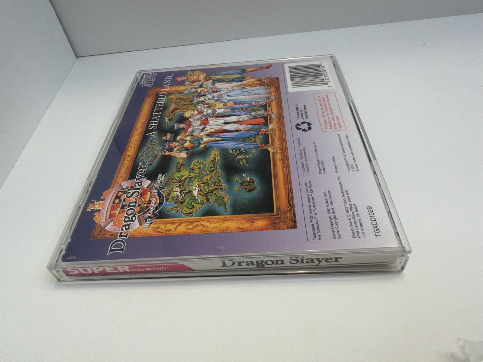 Dragon Slayer: The Legend of Heroes TurboGrafx Super CD Turbo Duo CIB W/ Map!
