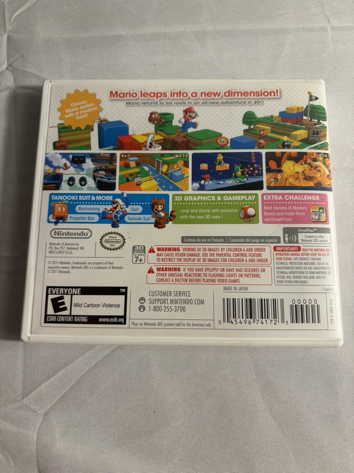 Super Mario 3D Land (Nintendo 3DS, 2011) Complete CIB