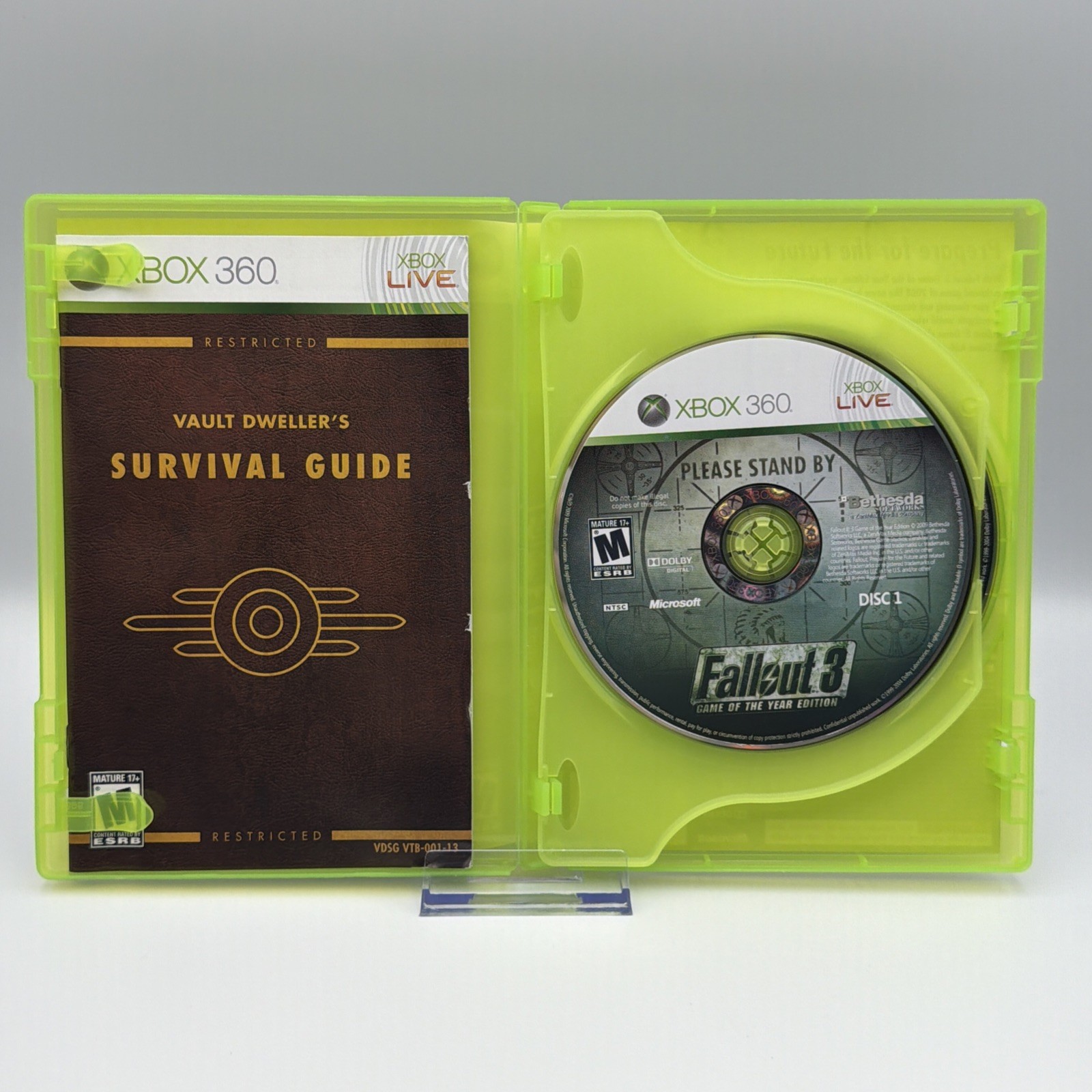Fallout 3 Game of the Year Edition (Xbox 360) CIB + Game Sleeve Original Version