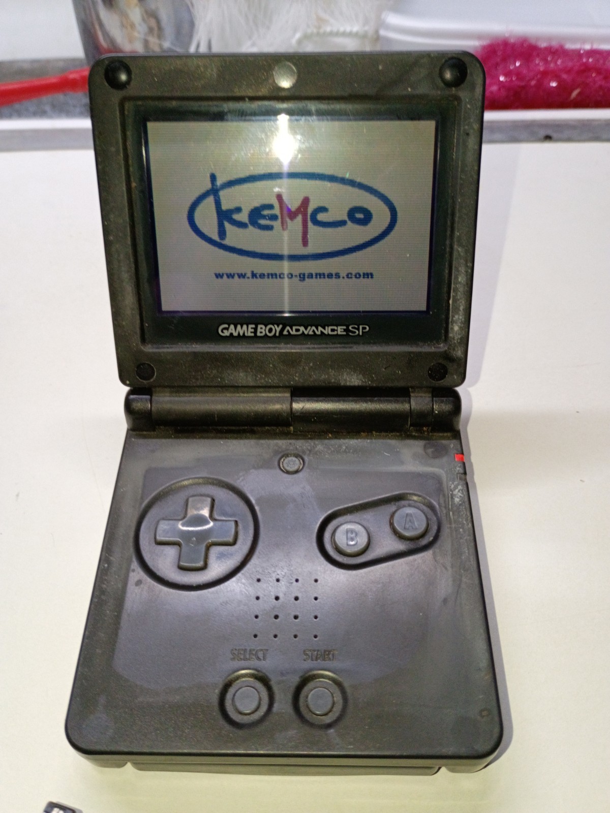 Nintendo Game Boy Advance SP AGS-001 Handheld Console w/ AC Adapter +1 game