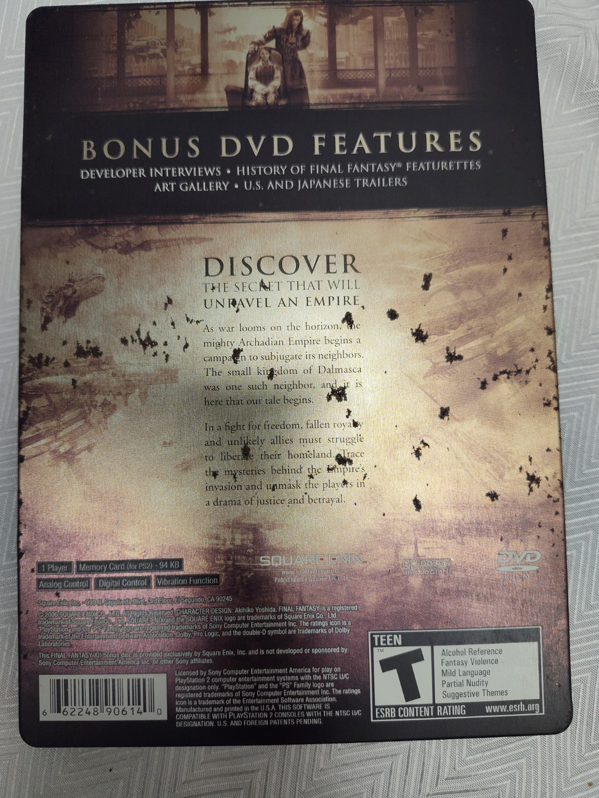 Final Fantasy XII: Collector’s Edition (Sony PlayStation 2, 2006) Light RustIng