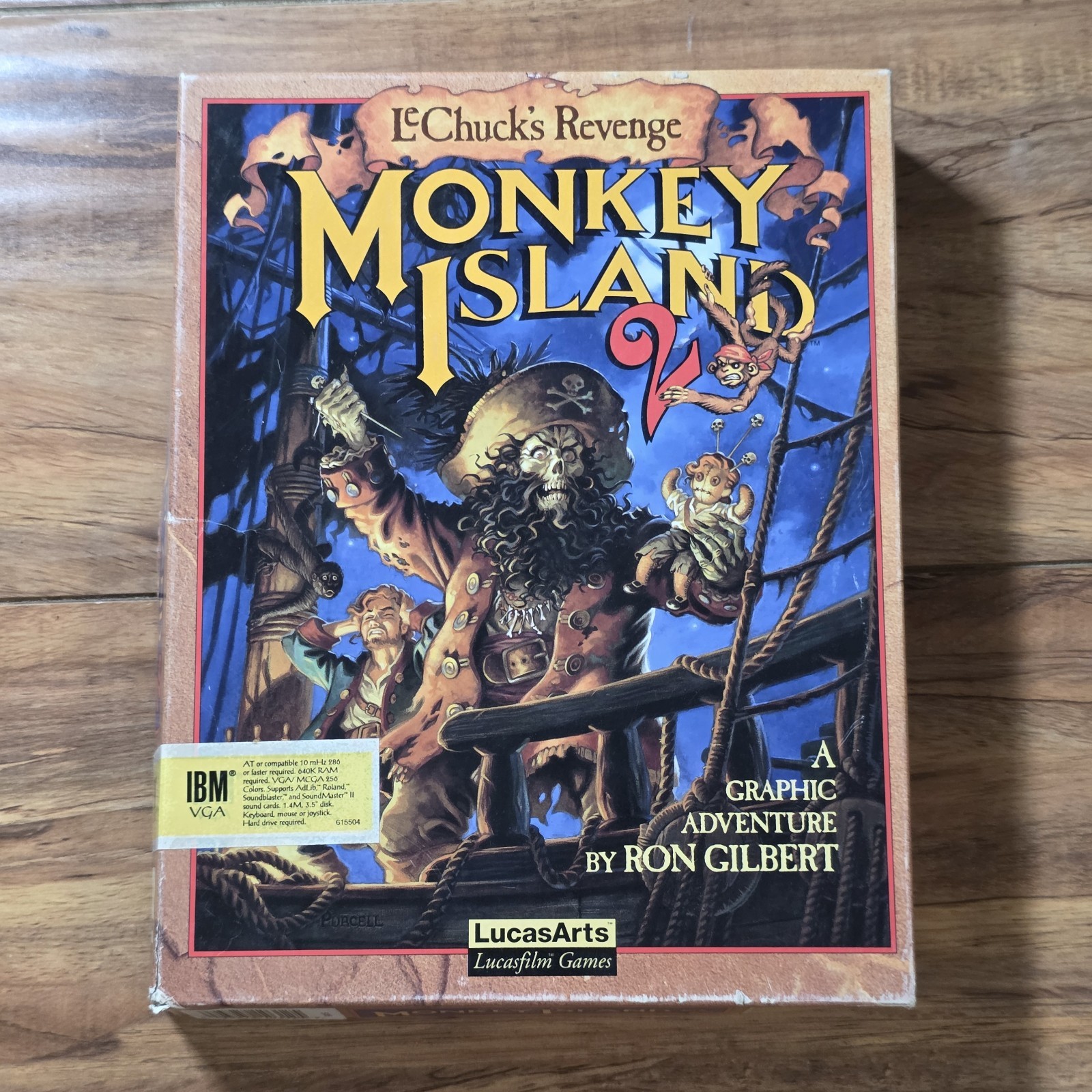 Monkey Island 2: LeChuck’s Revenge PC 3.5″ Floppy Disk 1991 MISSING SPINNER