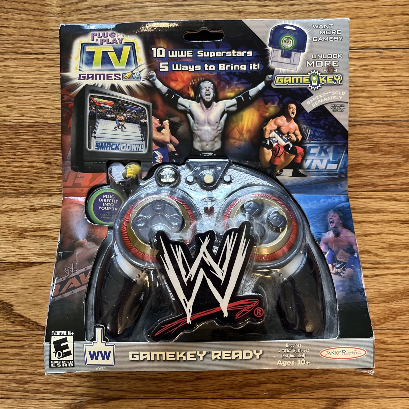 WWE Plug N Play TV Game Vintage Raw vs Smackdown Jakks Pacific 2005 NIB