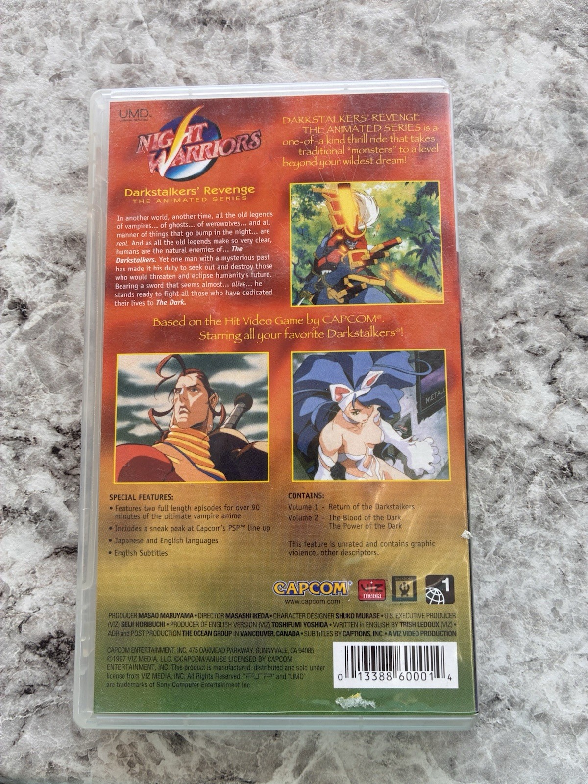 Night Warriors Darkstalkers’ Revenge UMD Video Sony PSP Capcom Alpha Anime