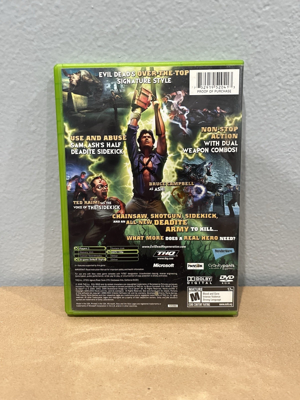 Evil Dead Regeneration (Microsoft Xbox, 2005) Complete With Manual