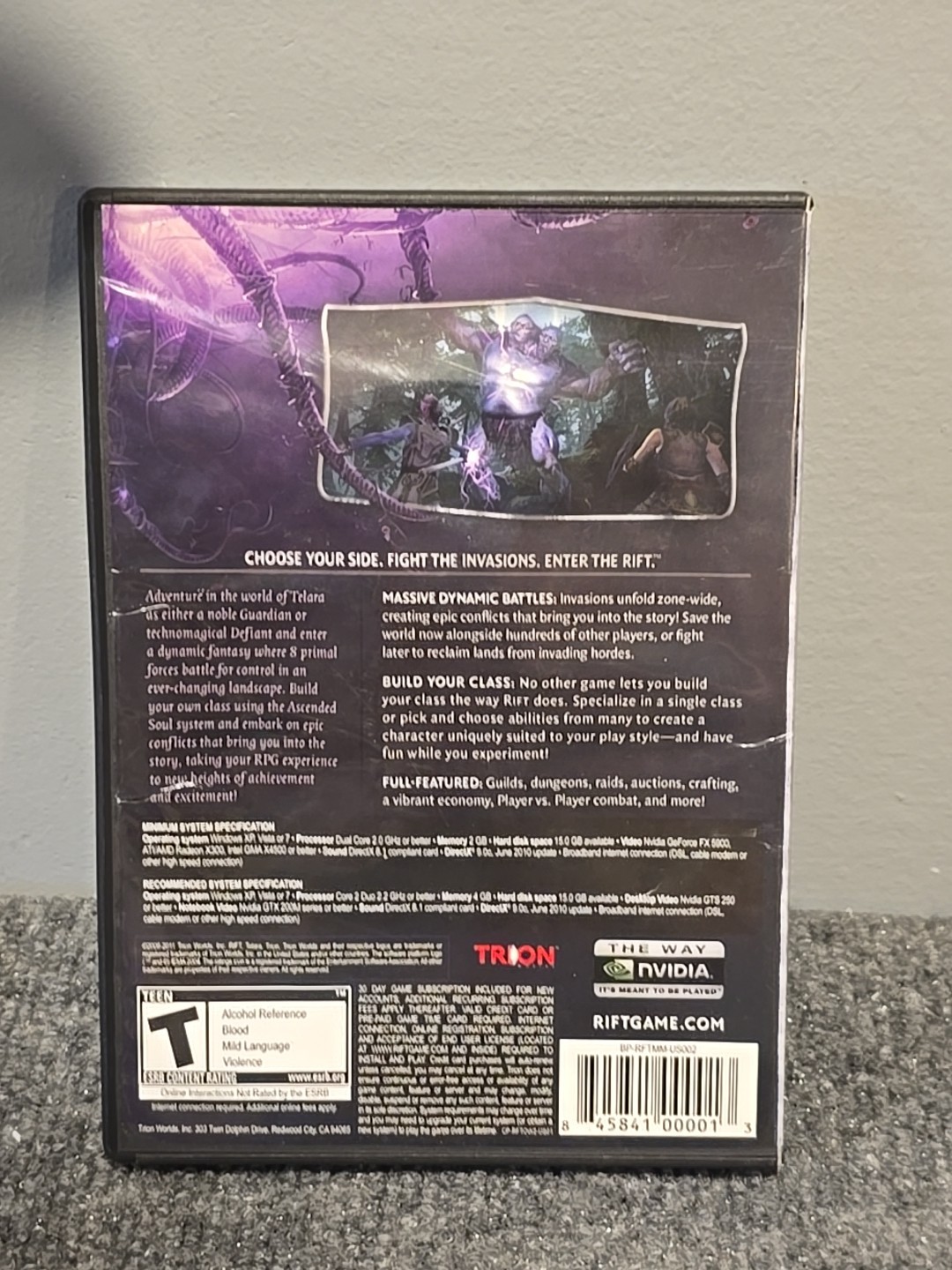 Rift By Trion PC DVD-ROM Online Video Game Complete