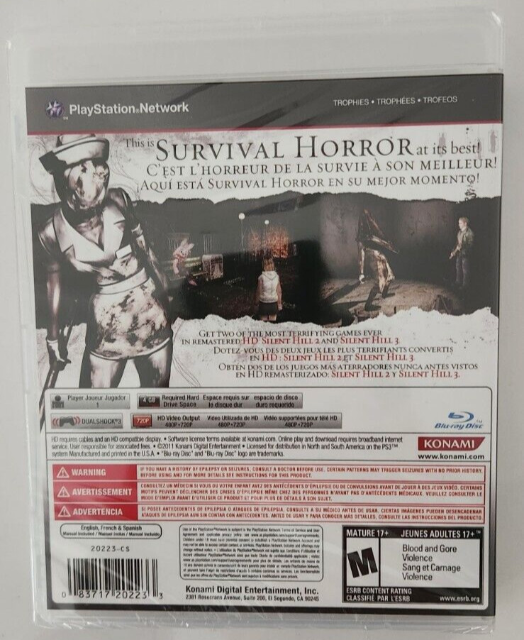 Silent Hill HD Collection PS3 Brand New Game (Action/Adventure Compilation 2012)