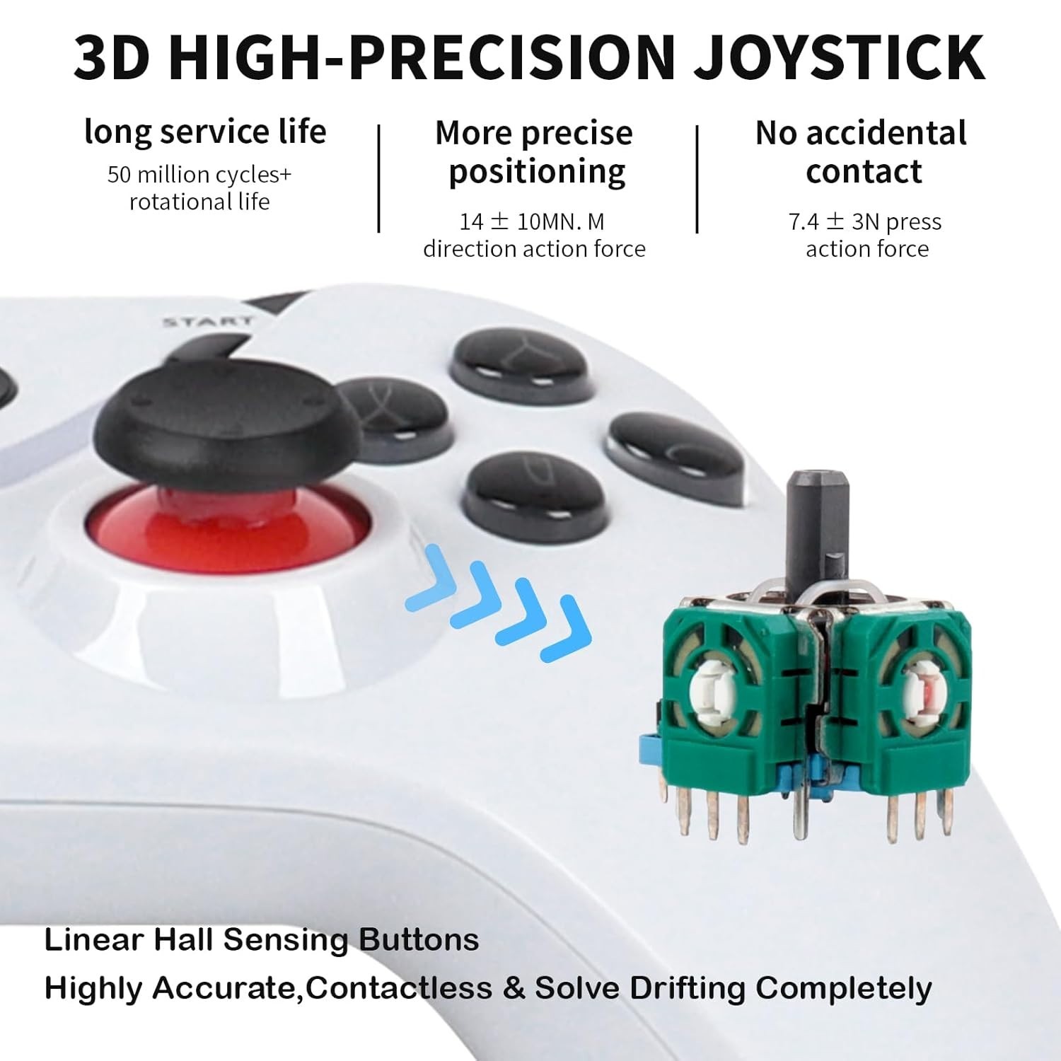 White Wireless Joystick with Multi-Color LED Lighting for Ultimate Xbox Gaming