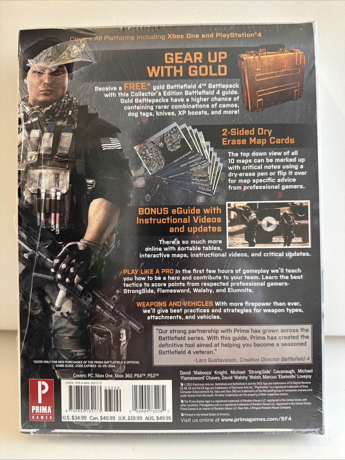 Battlefield 4 Collector’s Edition Strategy Guide Book EA DICE Prima SEALED new