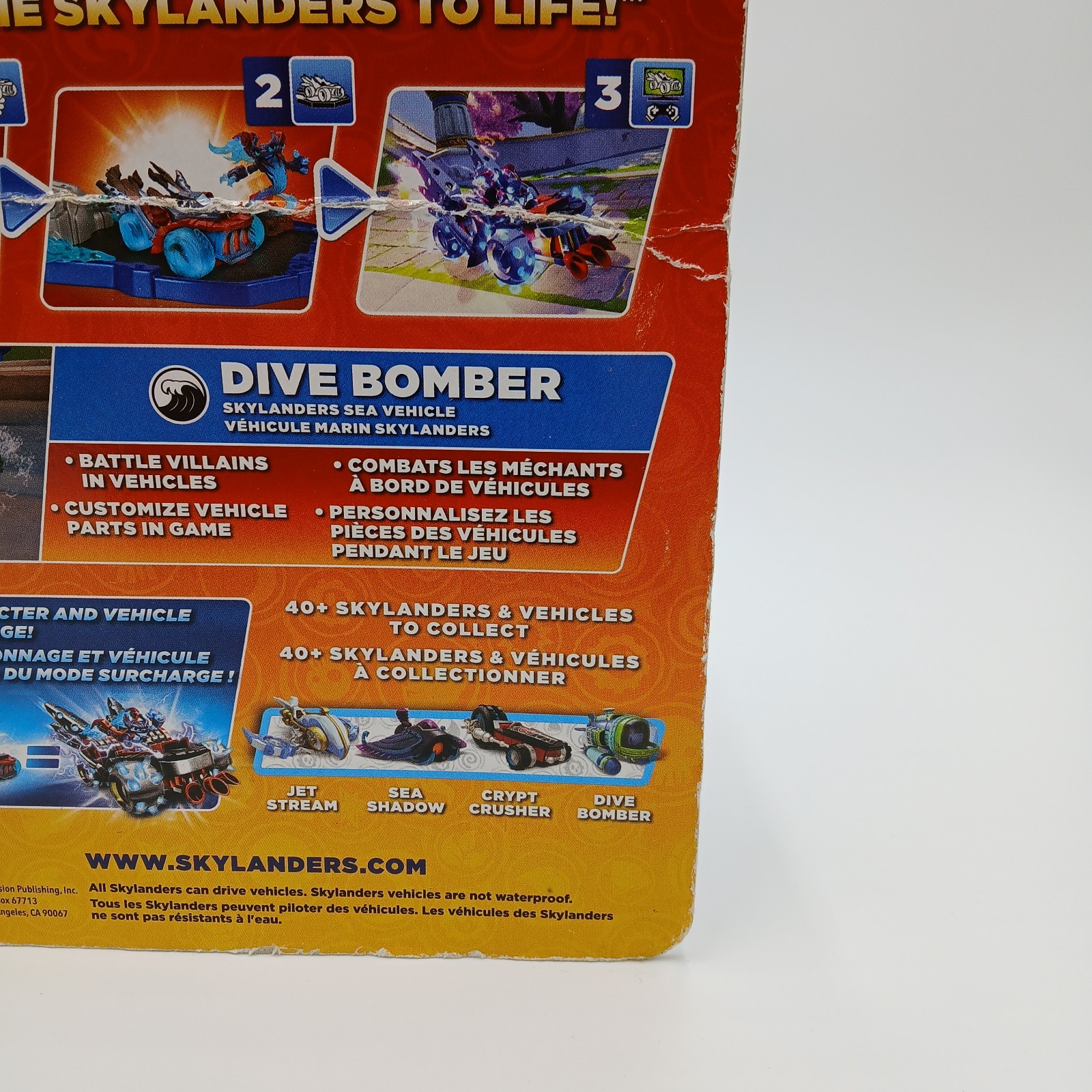 Skylanders Super Chargers Dive Bomber Skylanders Sea Vehicle Water Element FLAWS