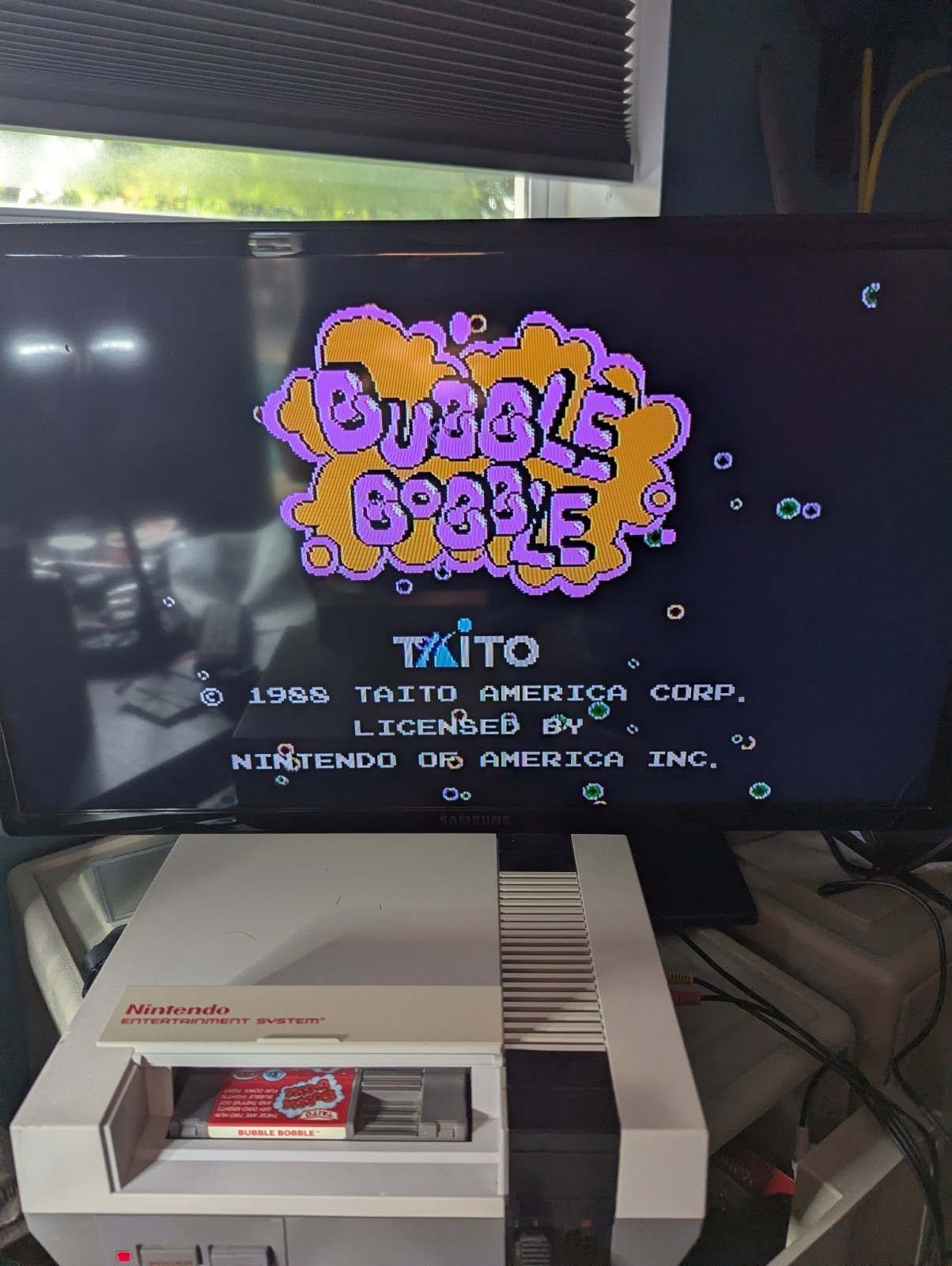 Bubble Bobble (Nintendo NES, 1988) Authentic Tested Working