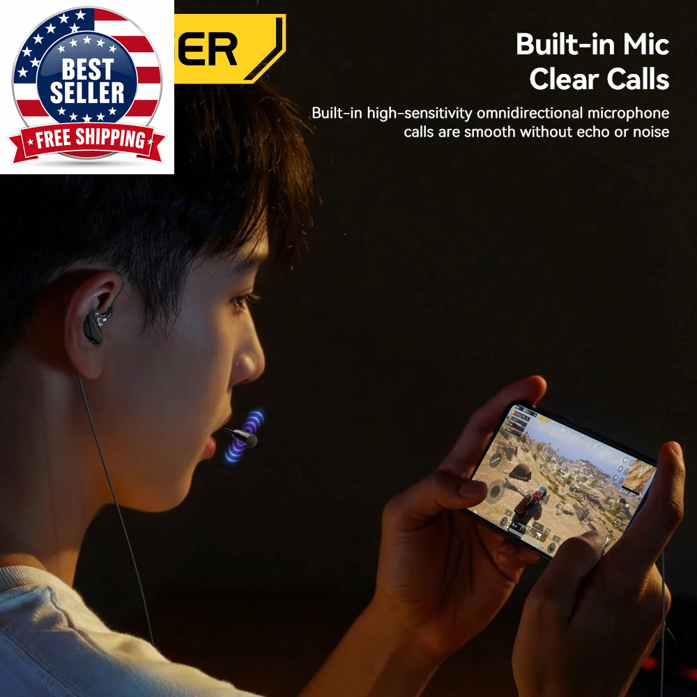 Game Headphones 3.5Mm USB Type C Wired Headphones in Ear Headset Gaming Earbuds
