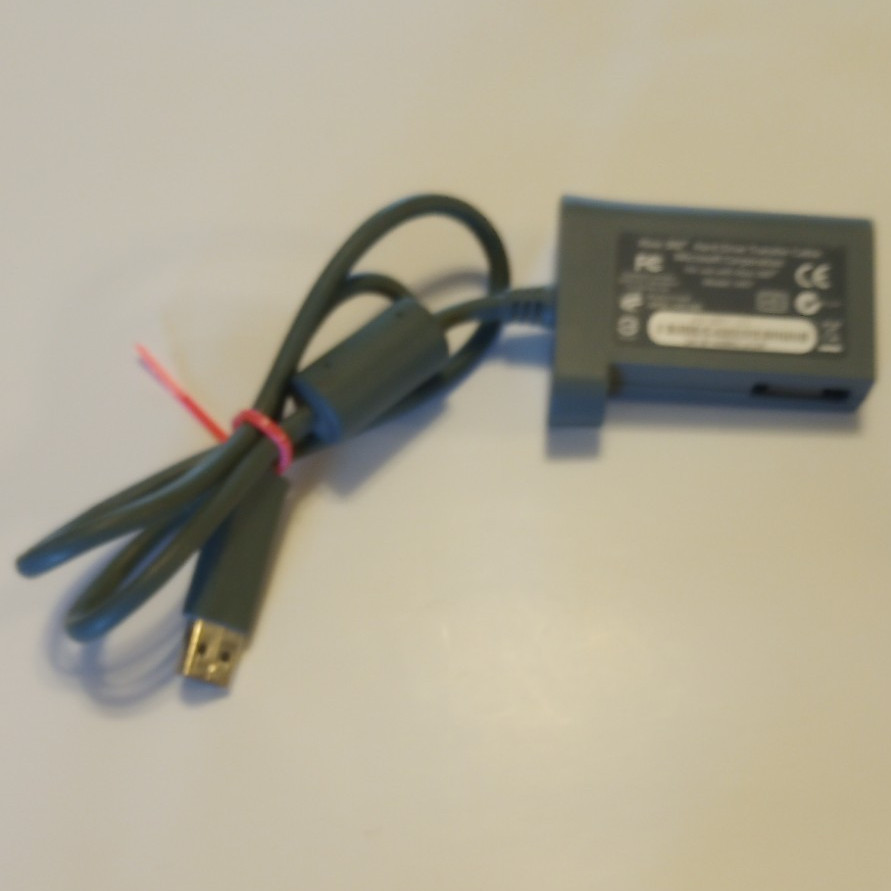 Microsoft Xbox 360 Hard Drive Transfer Cable USB Wired Adapter MPN MSK-1457(B)