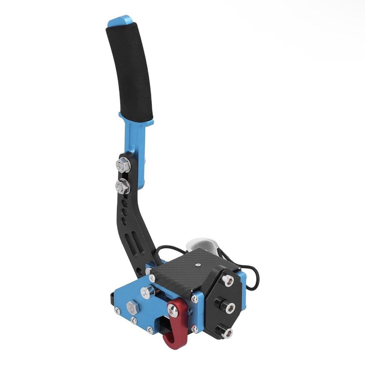 USB Wired Racing Game Handbrake Lever for PC, Adjustable Aluminum, 1.2m
