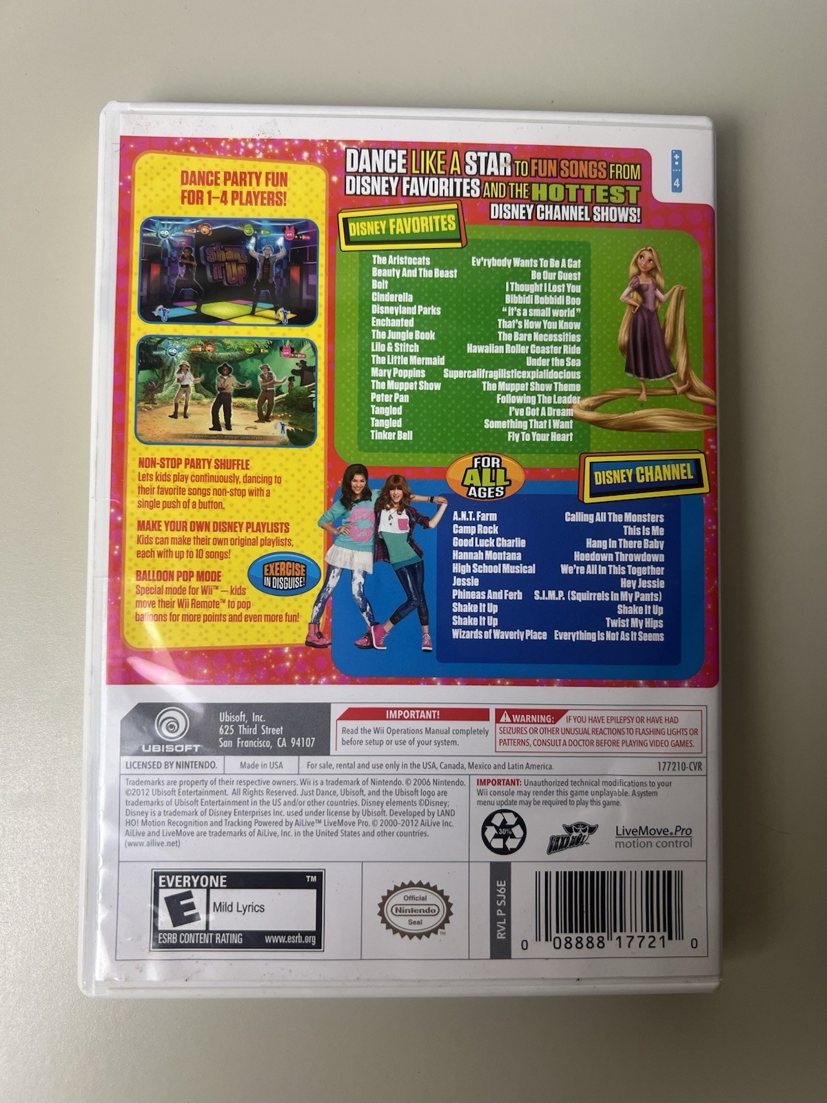 Just Dance Disney Party (Nintendo Wii, 2012) (COMPLETE CIB & TESTED)