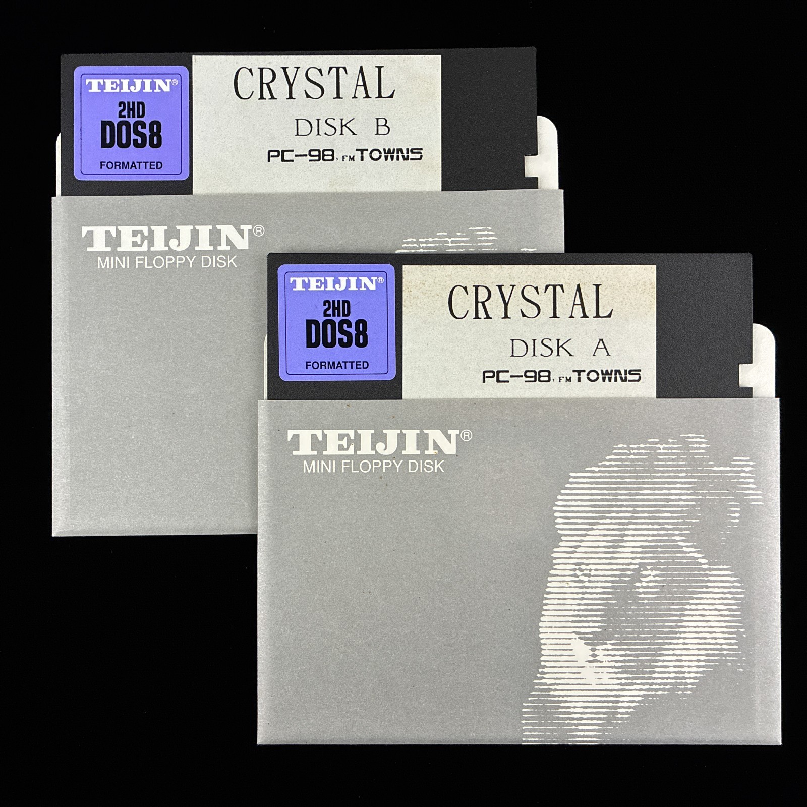 CRYSTAL SOFT 5″ PC-98 PC-98 FM-TOWNS Doujin Cat Girl CG Collection Artbook Japan