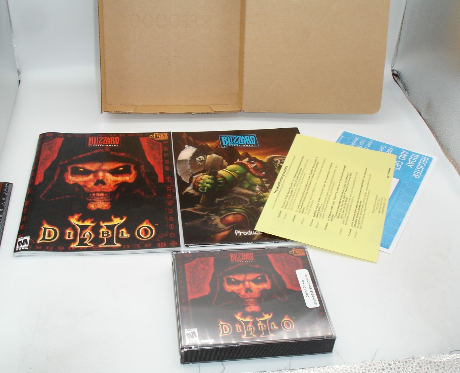 Diablo II Big Box Macintosh PC CD-ROM Game Blizzard 2000 Used Complete