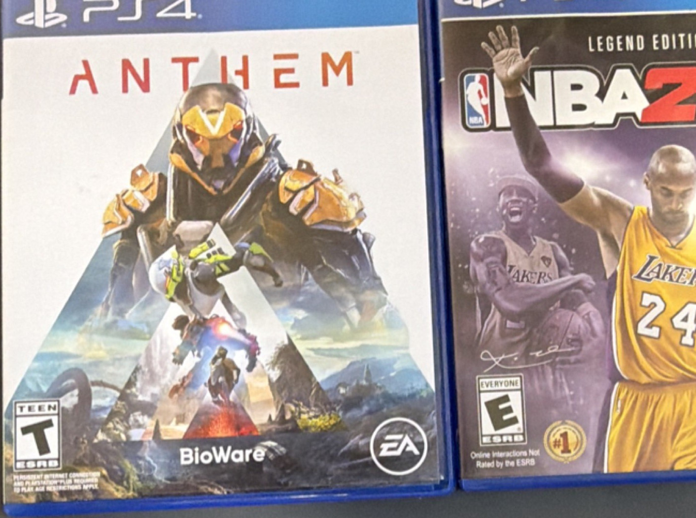 EA 2K PlayStation PS4 Game Lot (2) Anthem + NBA 2K17 w/ Cases NTSC-U/C