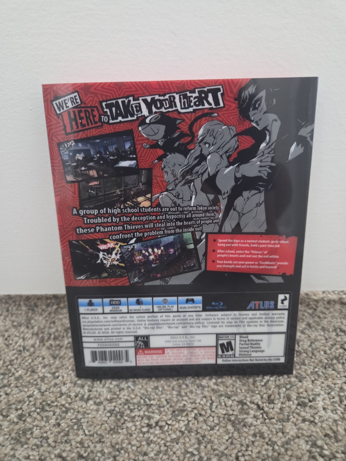 Persona 5 Take Your Heart Premium Edition Box for PS4/PS5 Missing Plush