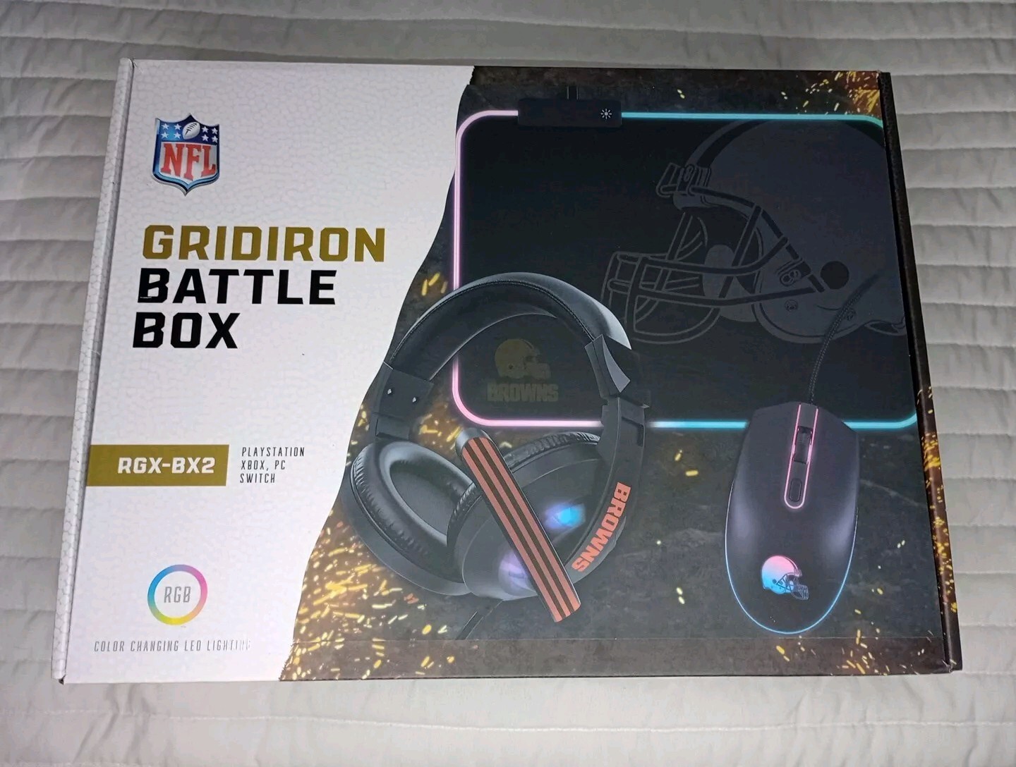 NFL Gridiron Battle Box Browns RGX-BX2 Xbox PS Switch Video Game Accessories