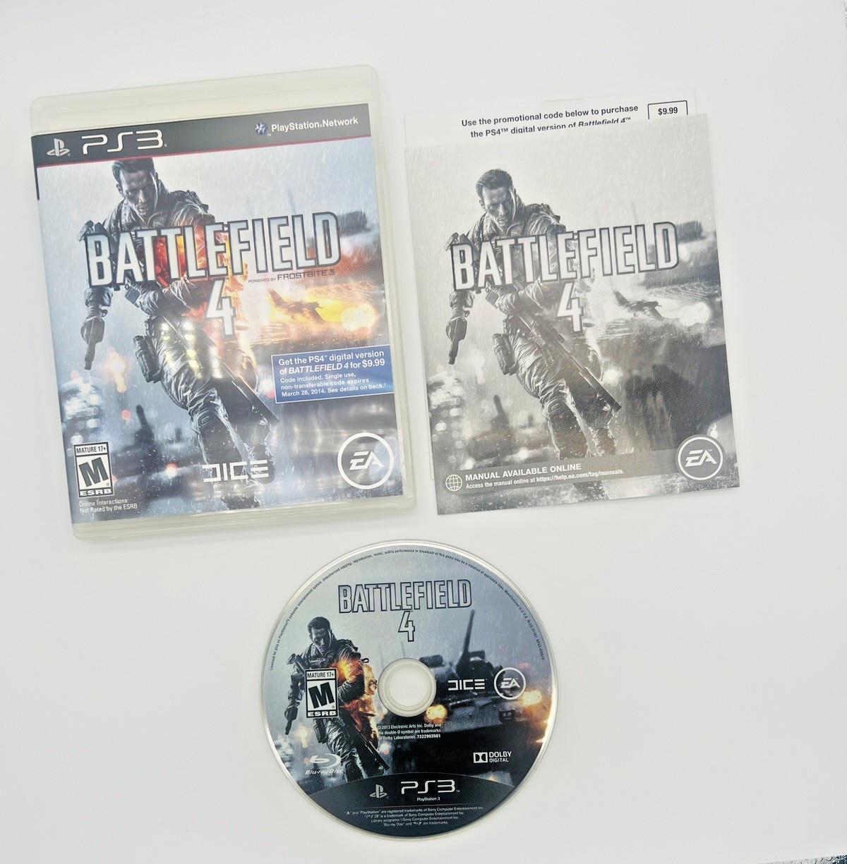 Battlefield 3 & 4 Sony PlayStation 3 PS3 2 Game Lot Black Lable CIB Complete